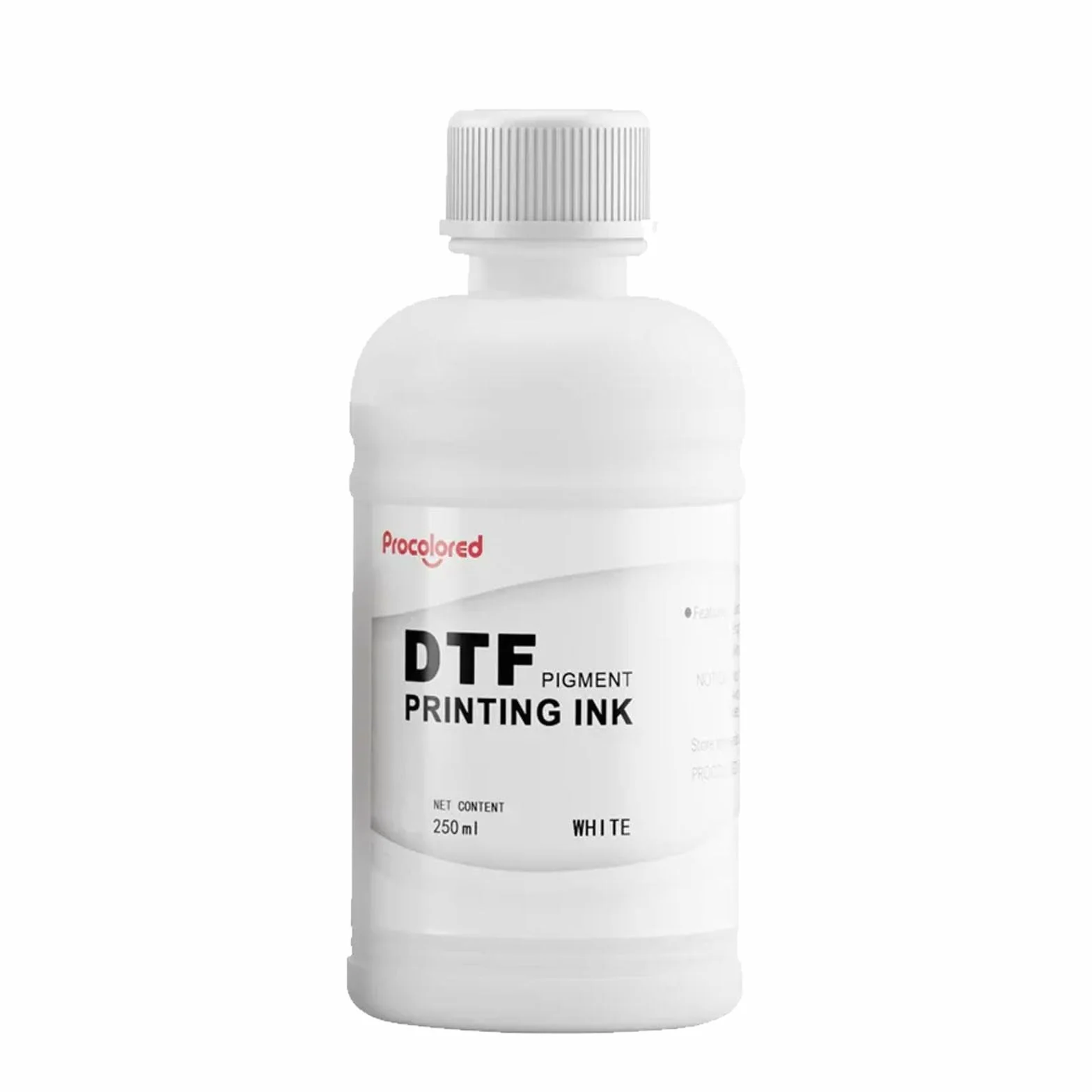 Procolored DTF CMYKW Lot de 5 recharges d'encre pour imprimante DTF 250 m