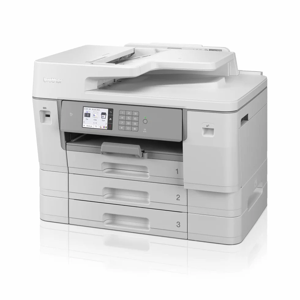 Brother MFC-J6957DW Imprimante Multifonction 4 en 1 Jet d'encre Couleur 30 Pages/Minute USB LAN Wi-Fi Direct Recto-Verso Blanc/Gris