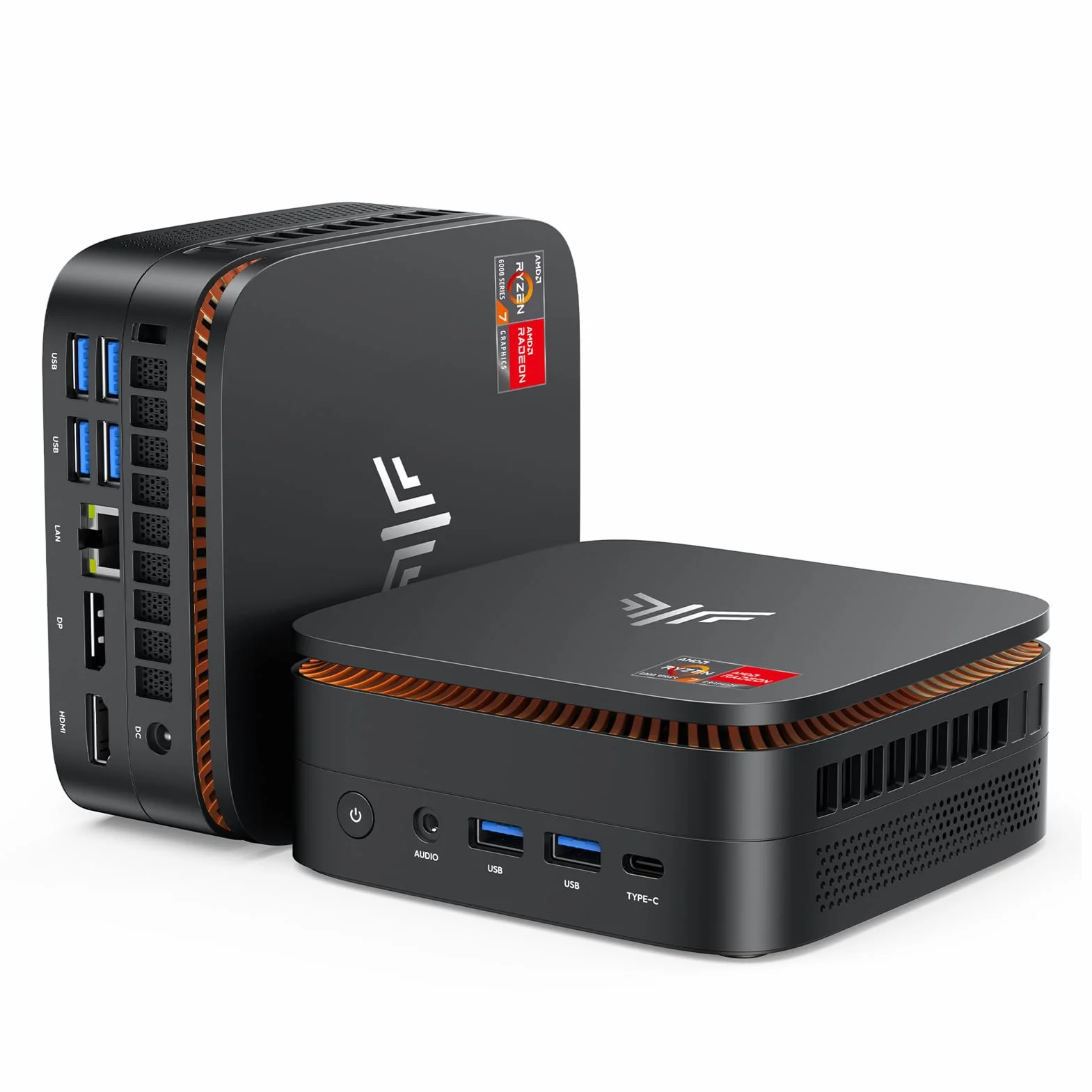 NiPoGi Hype H1 Mini PC AMD Ryzen 7 7735HS 24 Go LPDDR5 1 To M.2 NVMe SSD 4K Triple Display WiFi6 BT5.2 Ordinateur de Bureau Gaming