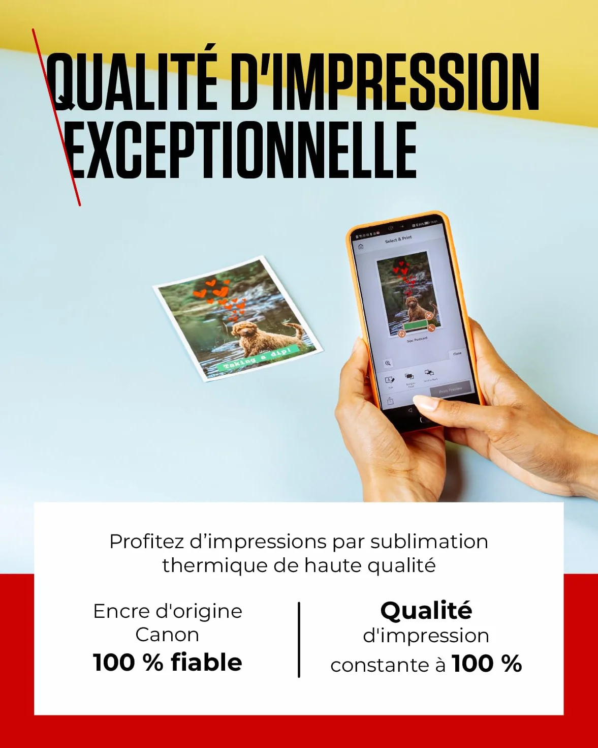Canon RP-108 kit encre couleur pour imprimante Selphy 108 feuilles 10x14,8cm