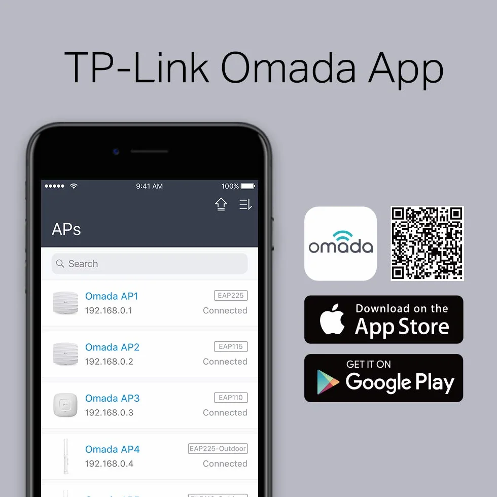 TP-Link Omada EAP115 Point d'accès WiFi 4 N300 planfonier, 1 Port Ethernet 10/100M, PoE+