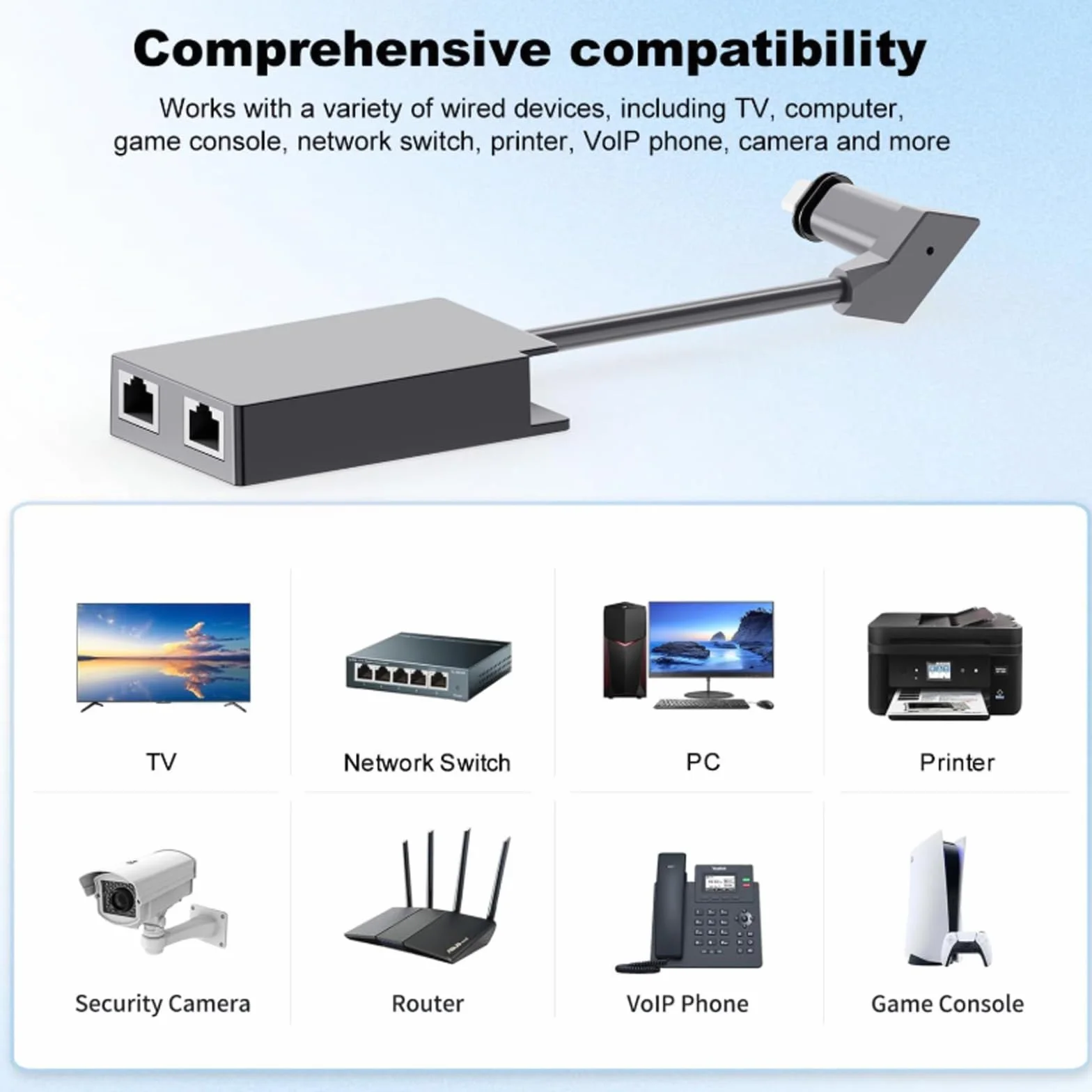 Adaptateur Ethernet Starlink Gen 2 Double Multi-Ports RJ45 1Gbps