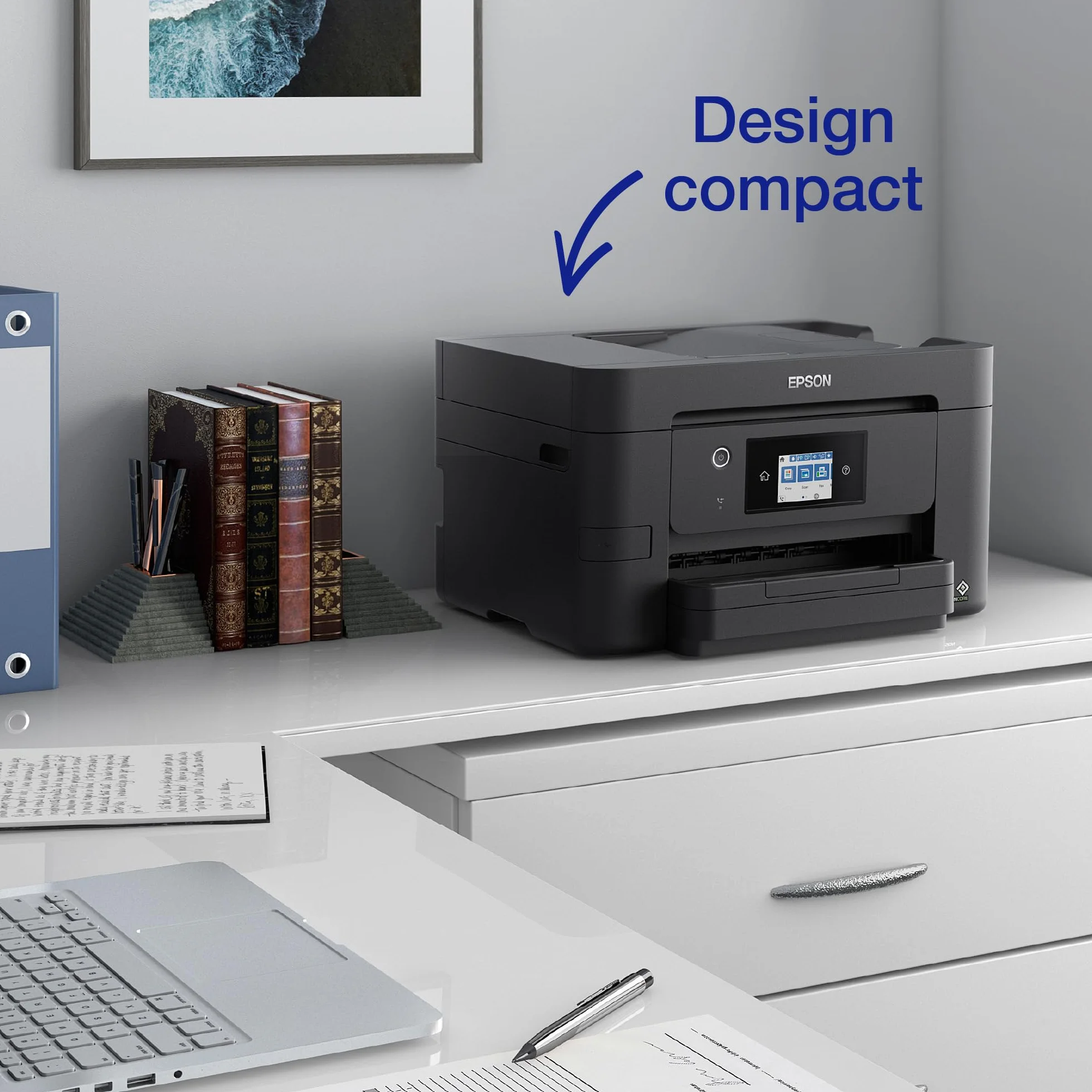 EPSON WorkForce WF-3820DWF Imprimante 4-en-1 WiFi Direct Ethernet 21ppm PrecisionCore ADF