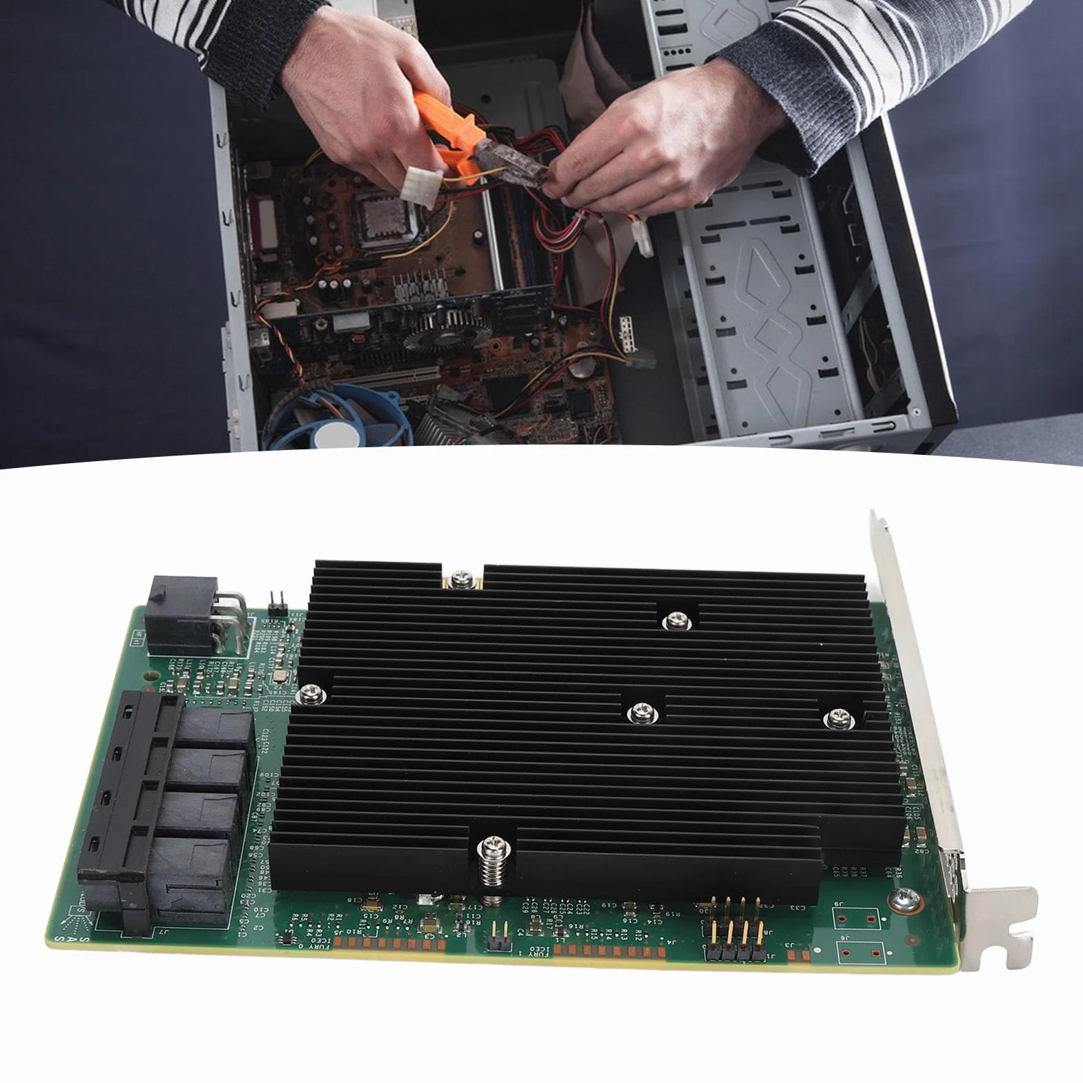 LSI 9300 16i Carte HBA 12 Gbps 16 Port SAS PCIe Contrôleur pour Serveurs