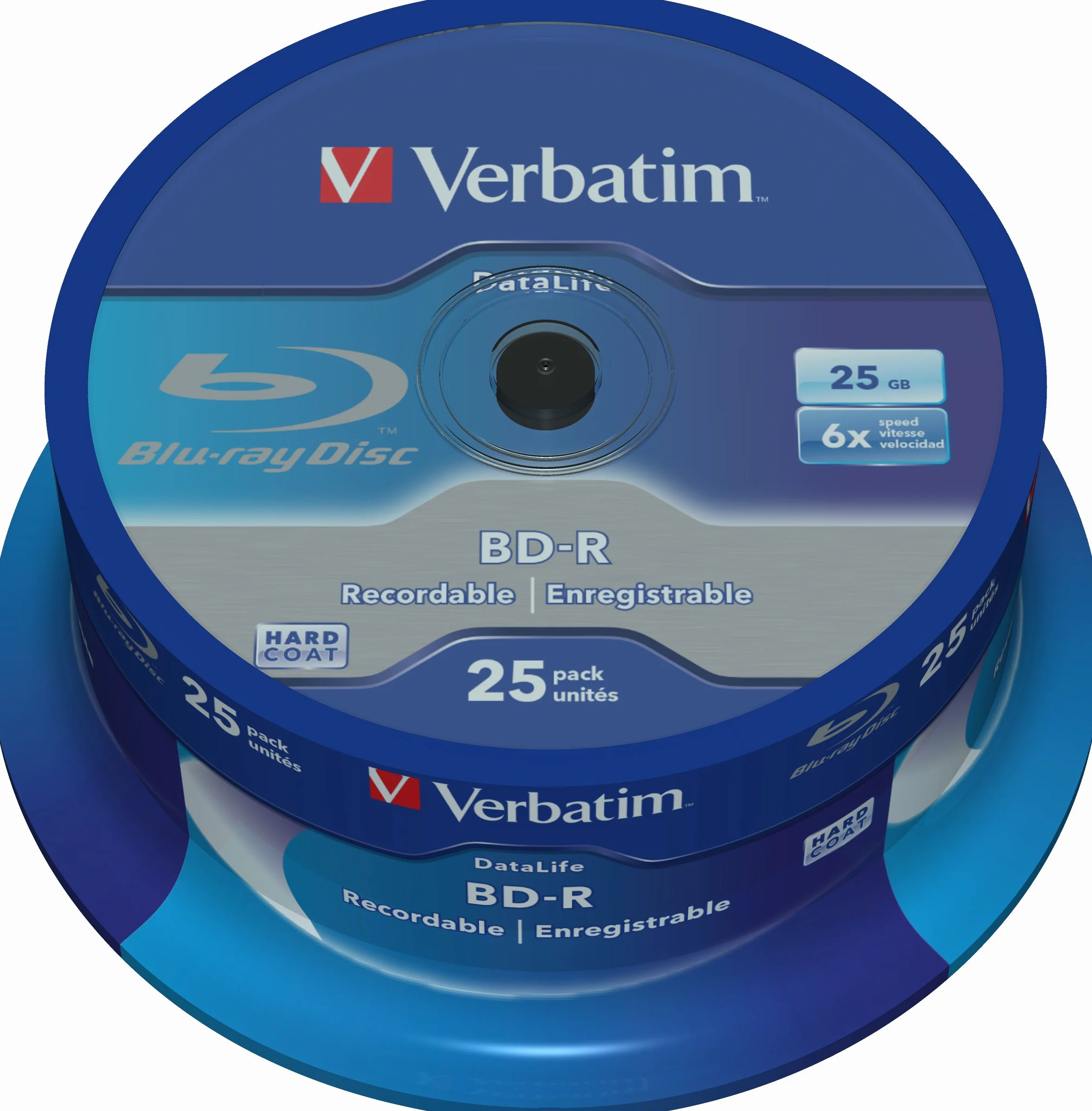 Verbatim BD-R Blu-Ray 25GB 6X Speed Datalife boîte
