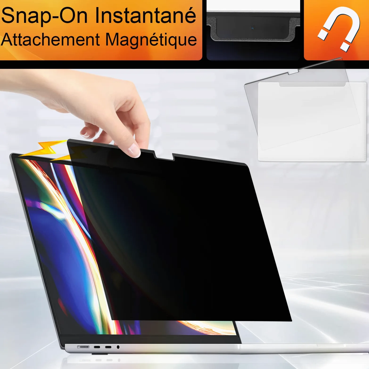 Magnétique Filtre de Confidentialité pour MacBook Pro 14 Pouces 2021-2026 M1-M5 Anti-Espion Bleu-Lumière Amovible