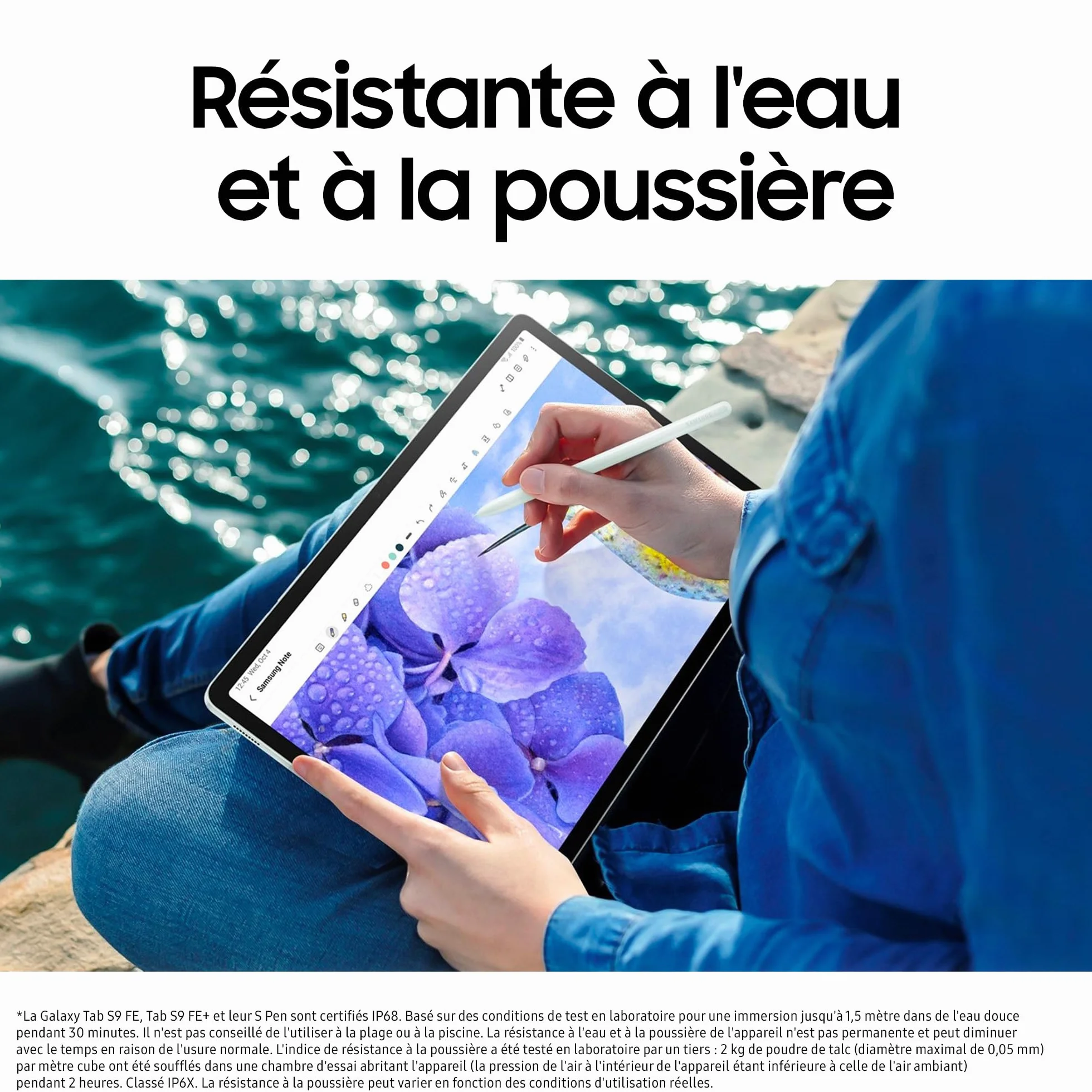 Samsung Galaxy Tab S9 FE Tablette 10.9'' Wifi 128Go S Pen IP68 Anthracite
