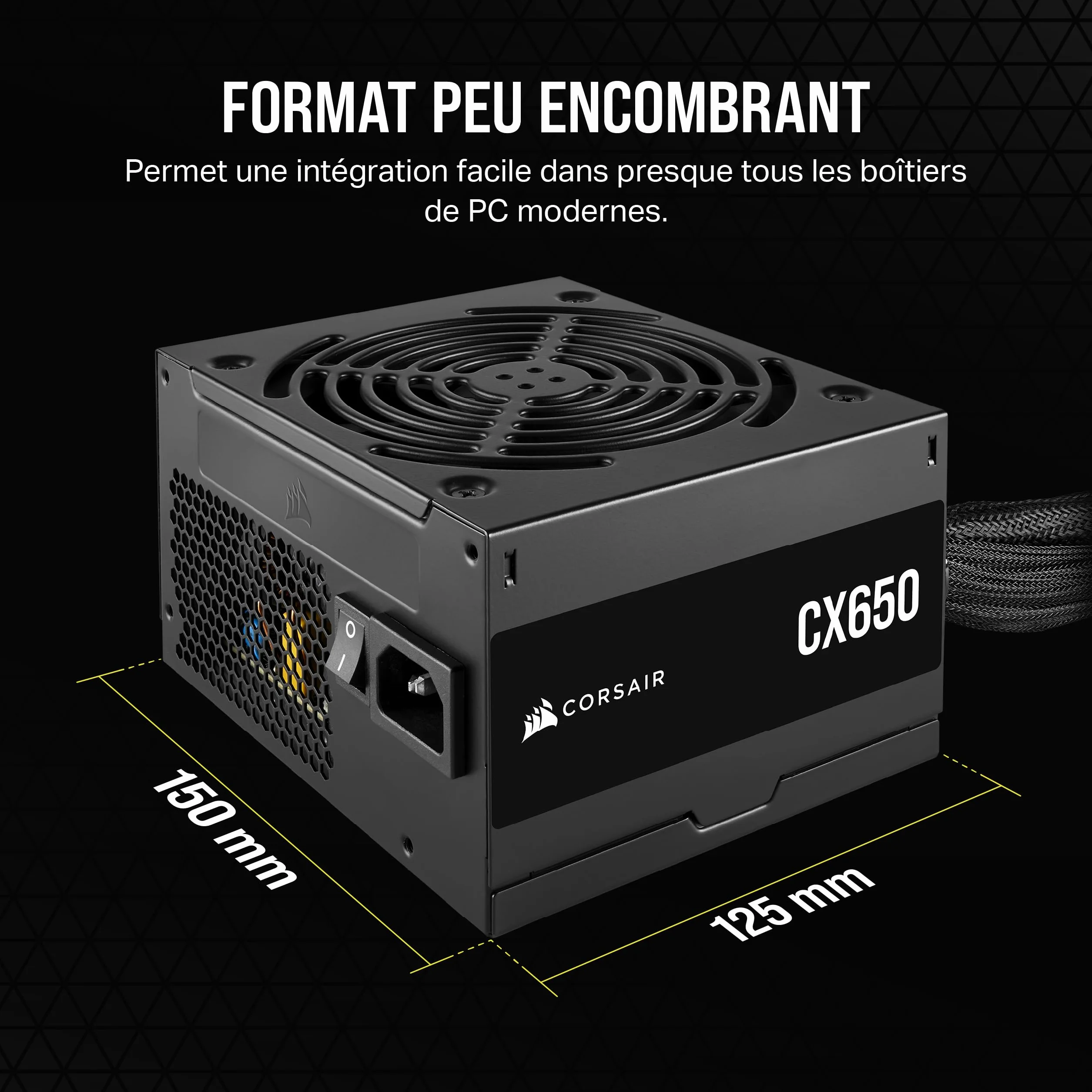 CORSAIR CX650 Alimentation 650W ATX 80 PLUS Bronze Noir Non Modulaire EU