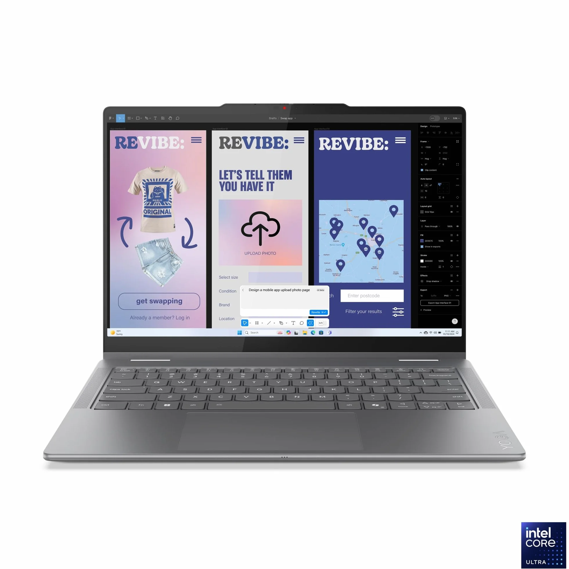 Lenovo Yoga 7 2-en-1 14ILL10 Ordinateur Portable 14" WUXGA OLED Tactile Intel Ultra 5 226V RAM 16Go SSD 512Go Intel Arc Windows 11 Clavier AZERTY Gris