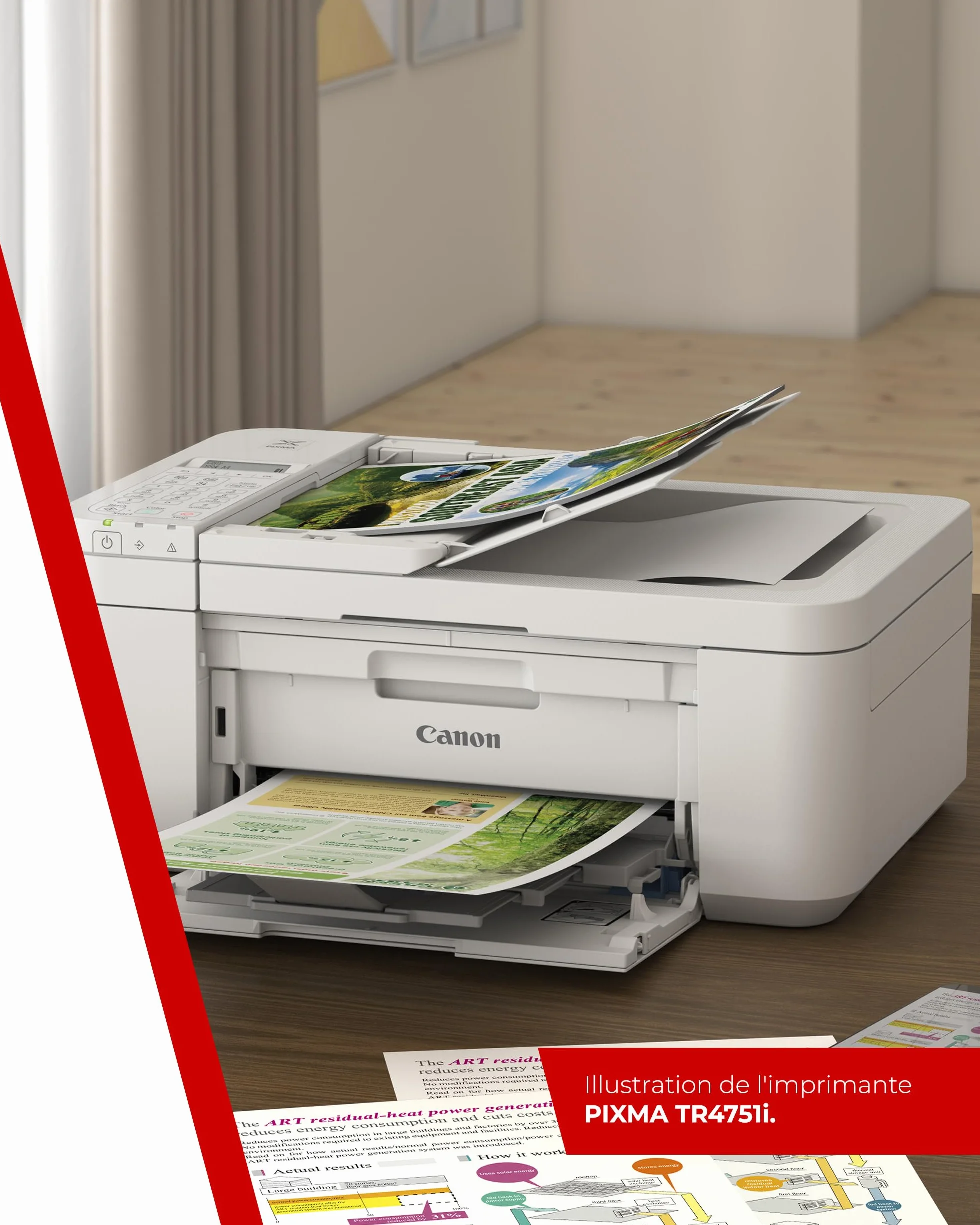 Canon PIXMA TR4750i Imprimante Couleur 4-en-1 WiFi Recto-Verso, CAD 20 Feuilles, Compatible PIXMA Print Plan