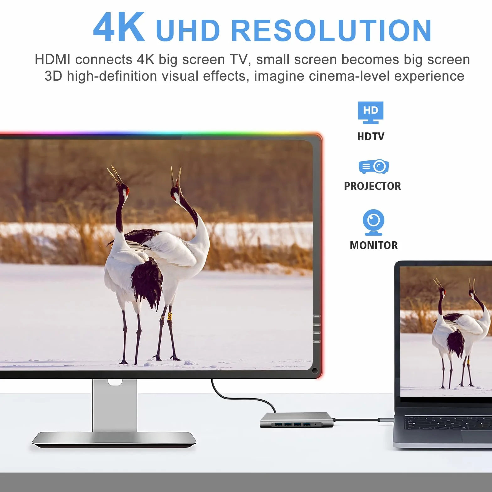 Station d'accueil 12 en 1 HDMI 4K VGA USB 3.0 USB C PD3.0 Ethernet RJ45 SD/TF 3.5mm AUX pour MacBook Pro Air