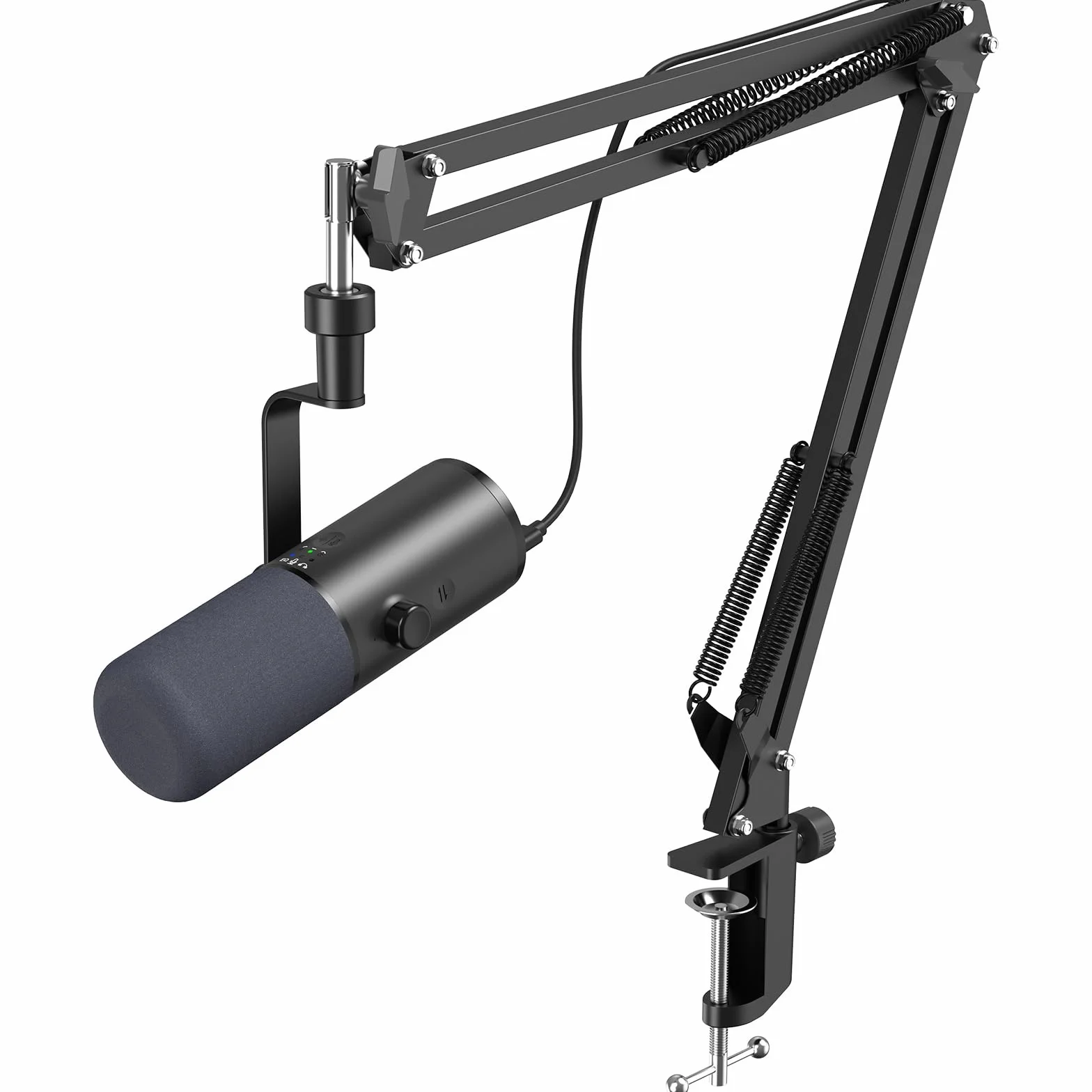 TONOR TD510 AIR H+ Micro Gaming Dynamique USB/XLR Cardioïde avec Bras de Support pour Podcasting, Streaming, Enregistrement Vocal