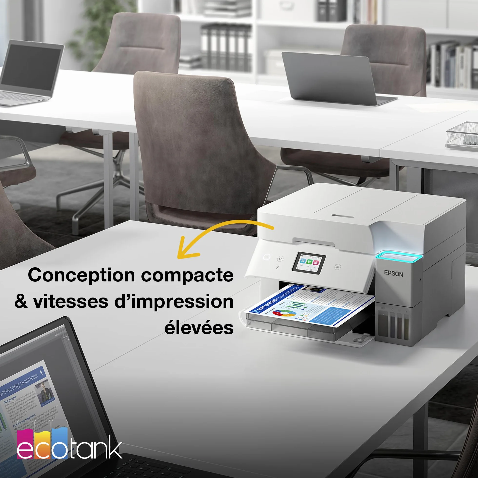 Epson EcoTank ET-4956 Imprimante Multifonction A4 Wi-Fi Ethernet Recto Verso Écran Tactile ADF