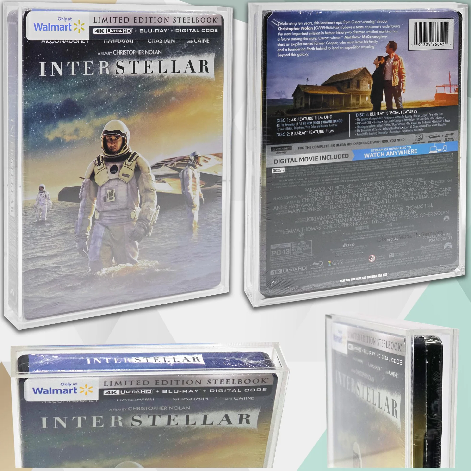 Lot de 2 boîtiers de Protection en Acrylique pour Steelbook Blu-Ray 4K UHD