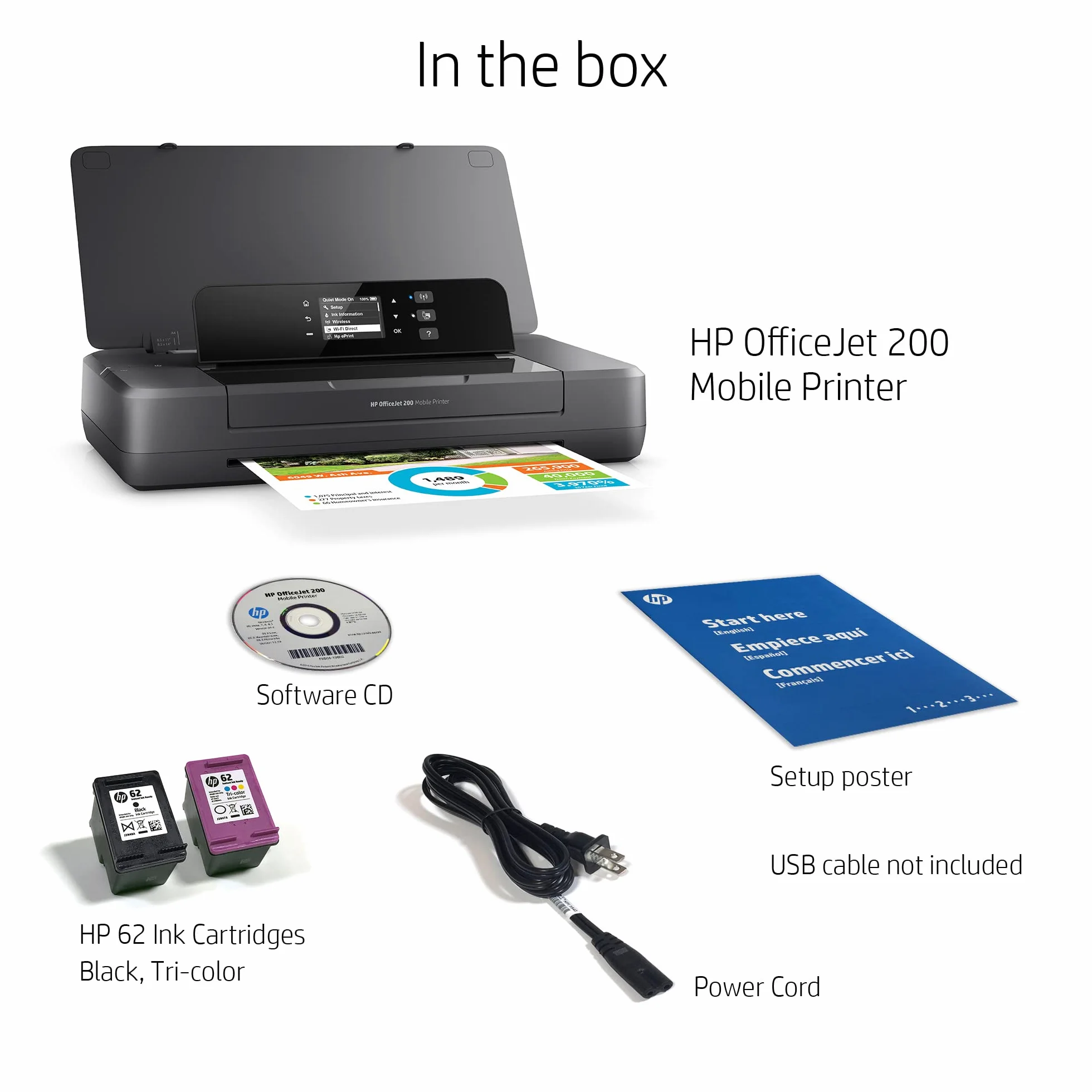 HP Officejet 200 Mobile imprimante Jet d'encre Couleur 4800 x 1200 DPI A4 WiFi