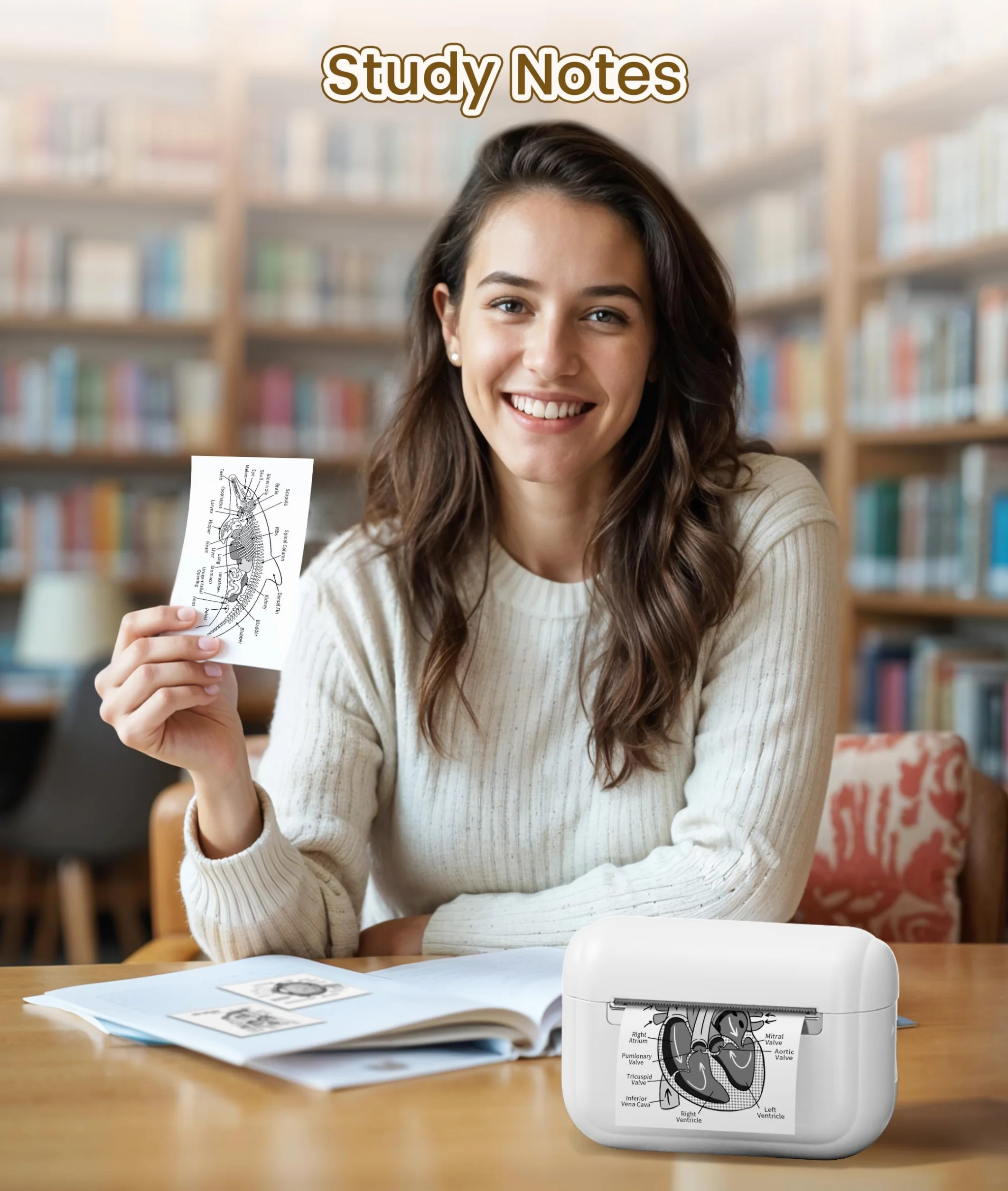 Mini Imprimante Photo Portable Q02E Sans Encre Thermique Bluetooth Compatible iPhone Pad Blanc
