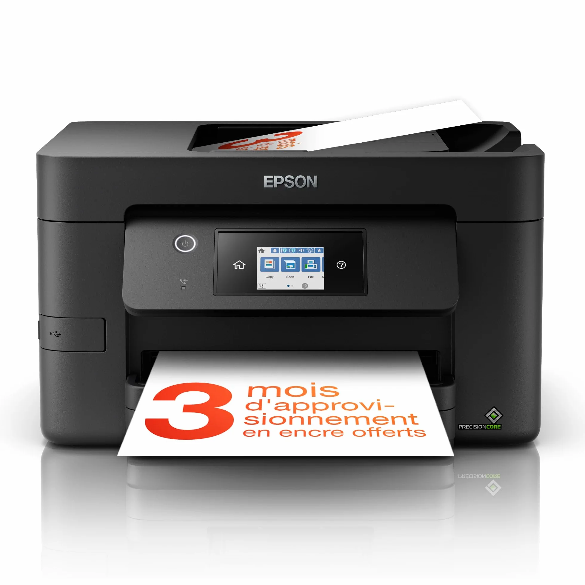 EPSON WorkForce WF-3820DWF Imprimante 4-en-1 WiFi Direct Ethernet 21ppm PrecisionCore ADF