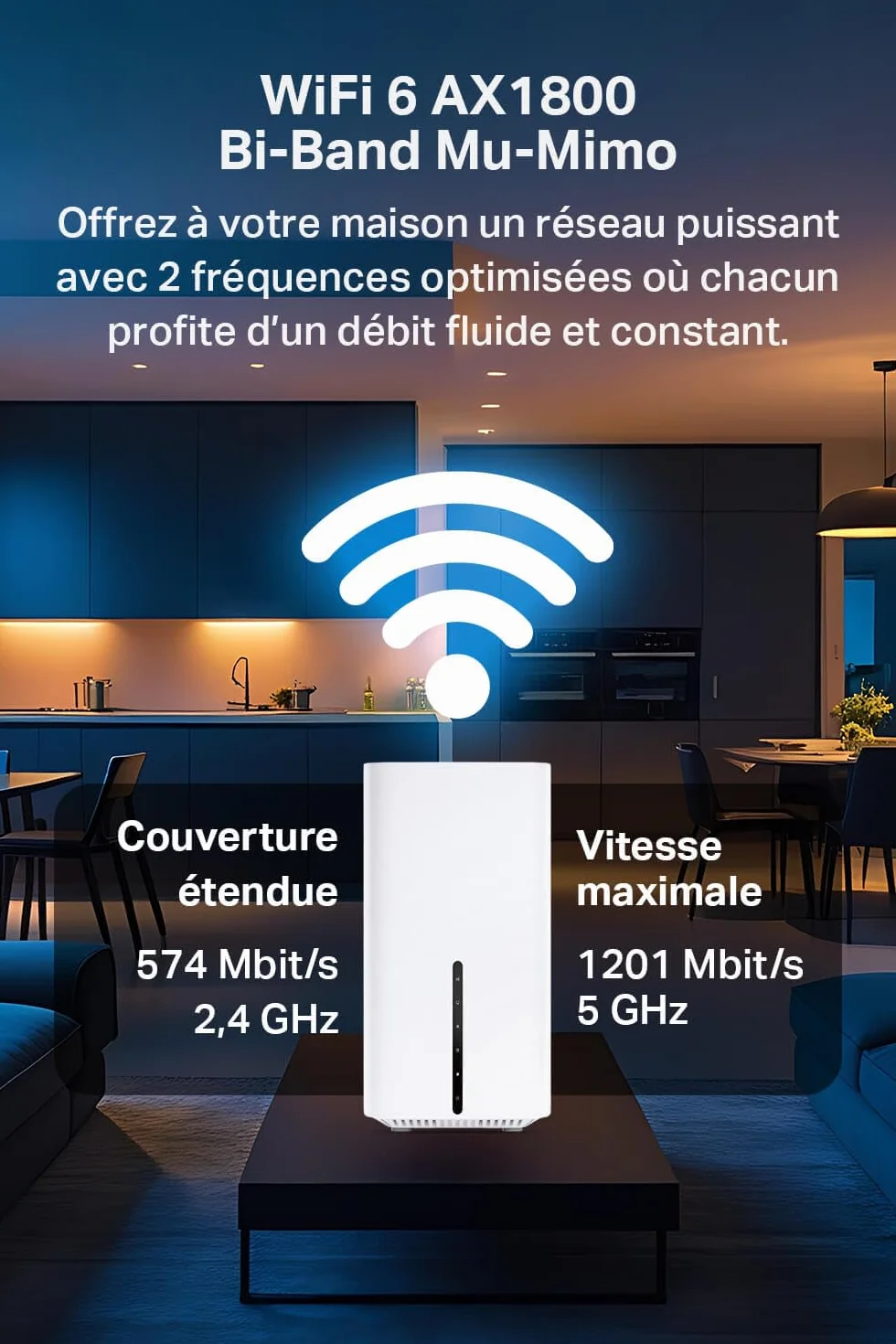 TP-Link Archer NX200 Routeur WiFi 6 AX1800Mbps 5G Bi-Bande Gigabit MU-MIMO EasyMesh