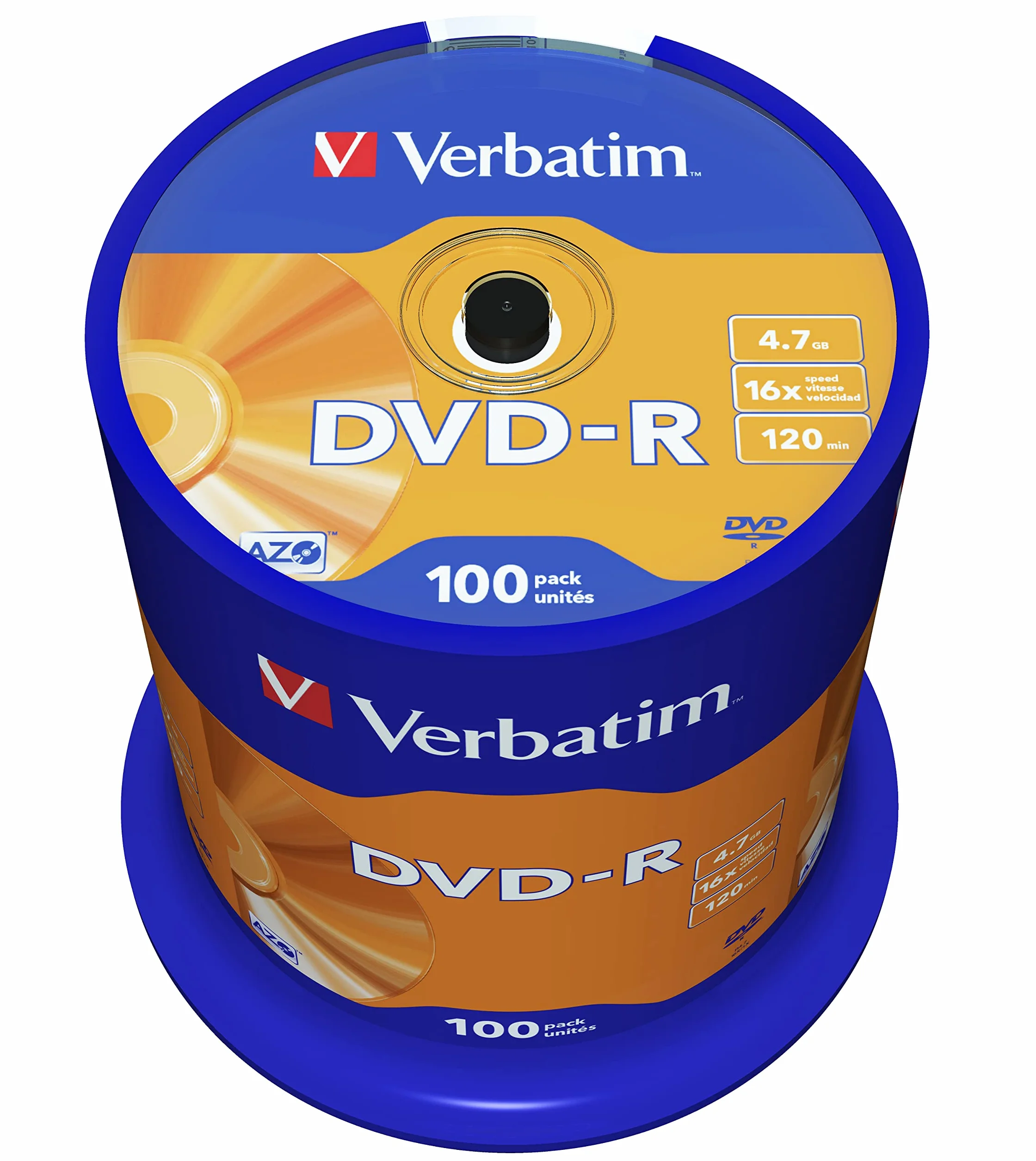 Verbatim DVD-R 16x 4.7GB 100 Pack TARRINA 43549