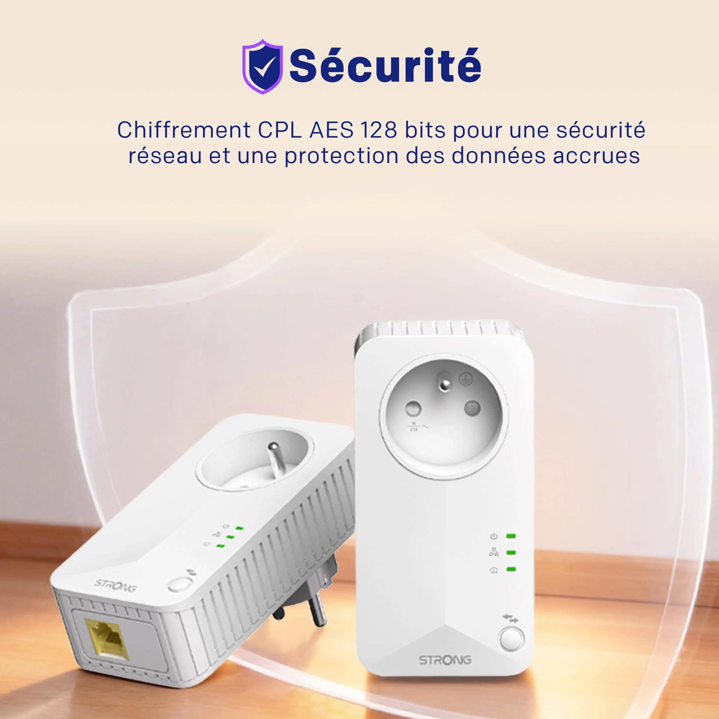 STRONG Powerline 600 Kit Duo Prises CPL 600 Mbps Compatible Toute Box Routeur Port Ethernet Prise Filtrée