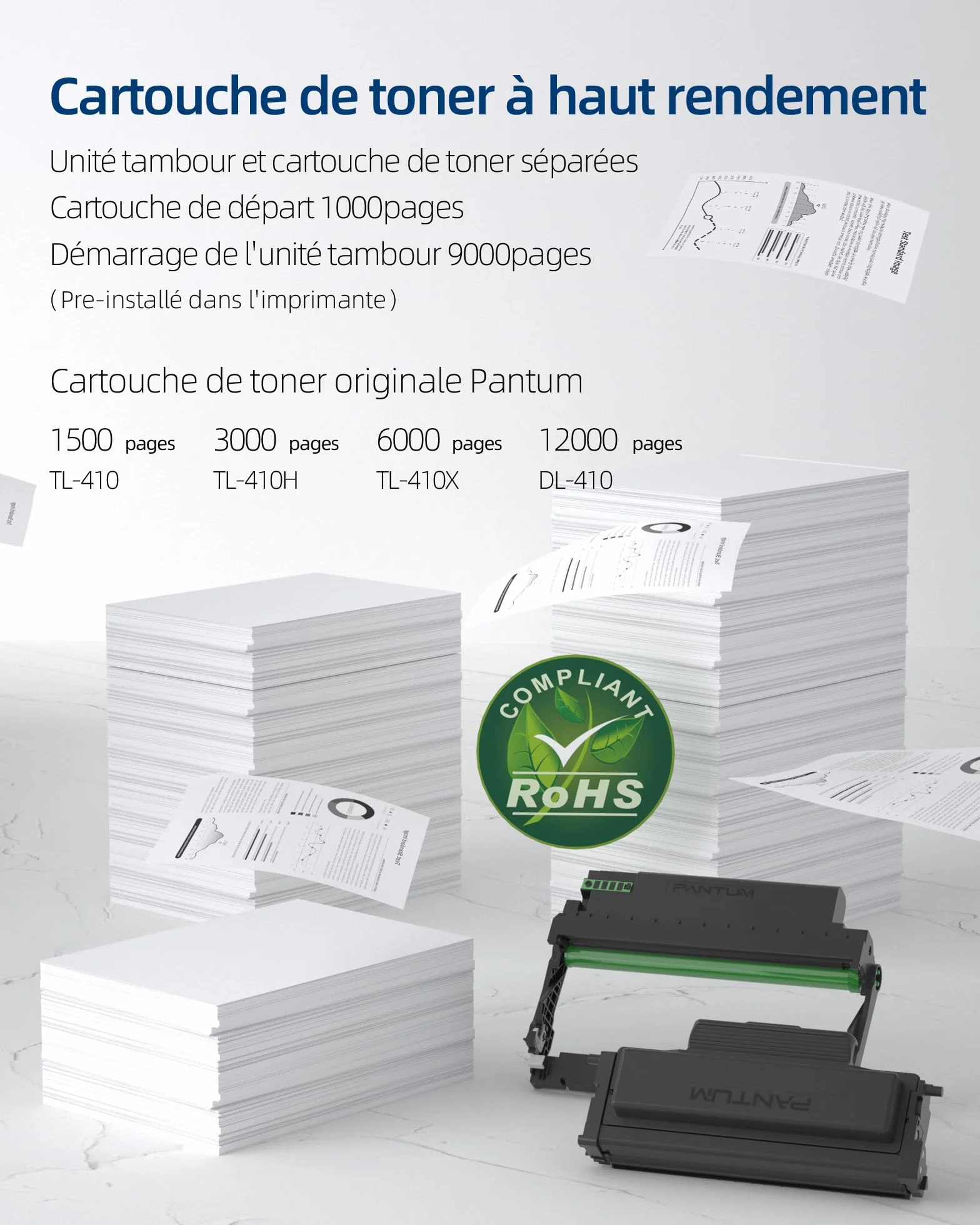 PANTUM P3018DW Imprimante Laser WiFi Recto Verso Automatique Noir et Blanc 30ppm