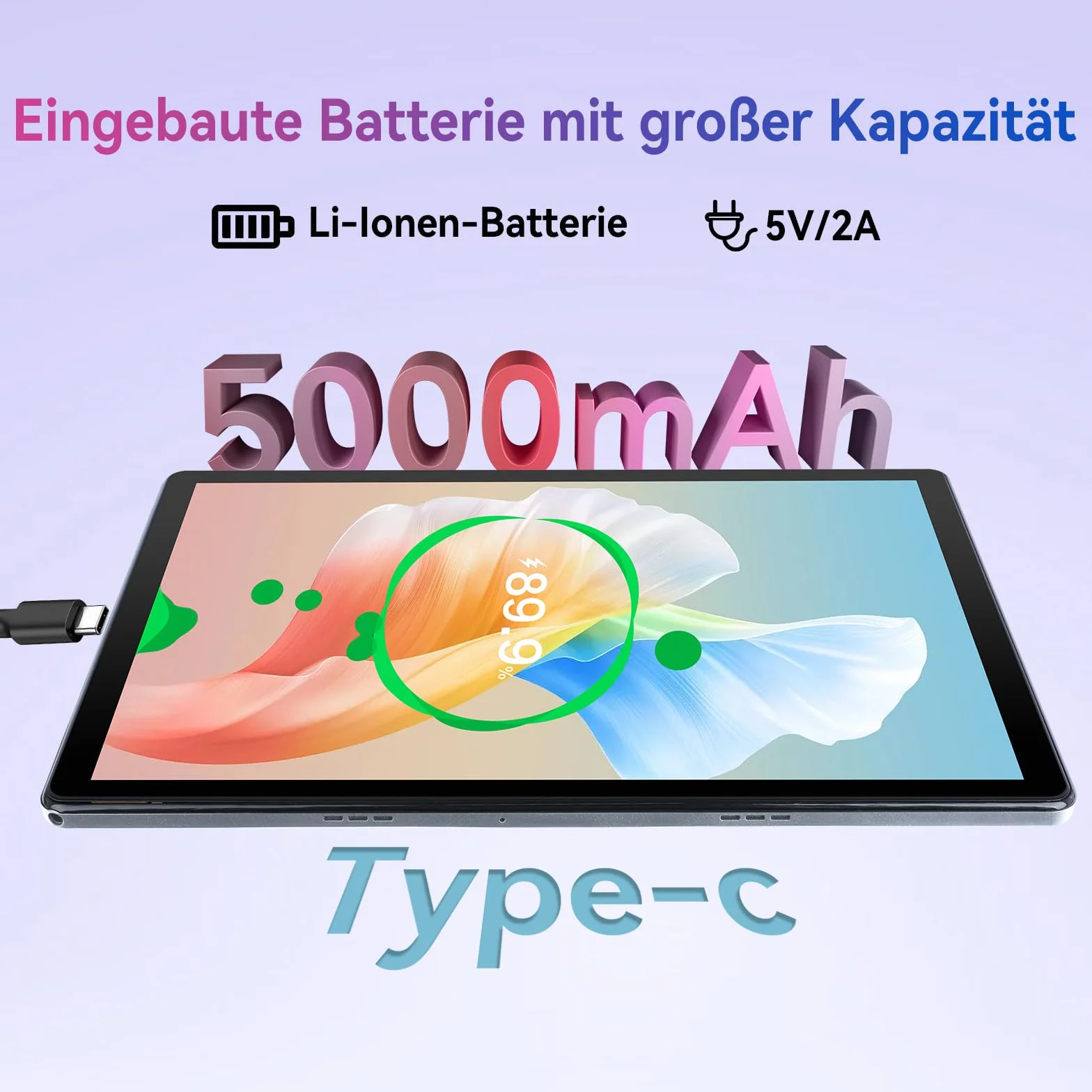 Ainmel Tablette Android 10 Pouces Octa-Core 10GB RAM 128GB ROM 1TB TF Card 1280x800 IPS HD Touchscreen 5G 2.4G WiFi BT 5.0 5MP 8MP Camera Gris