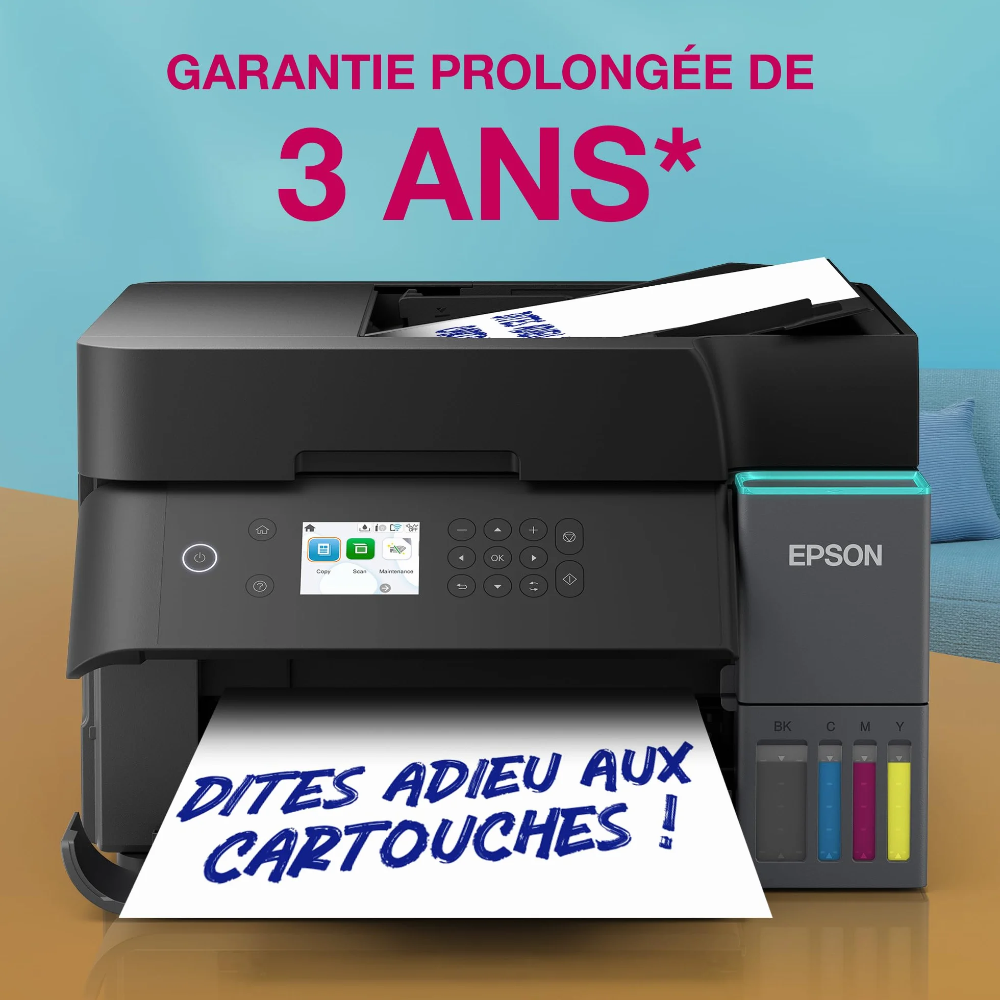Epson EcoTank ET-3950 Imprimante Multifonction A4 Wi-Fi Recto Verso Auto Écran LCD ADF 35 Feuilles