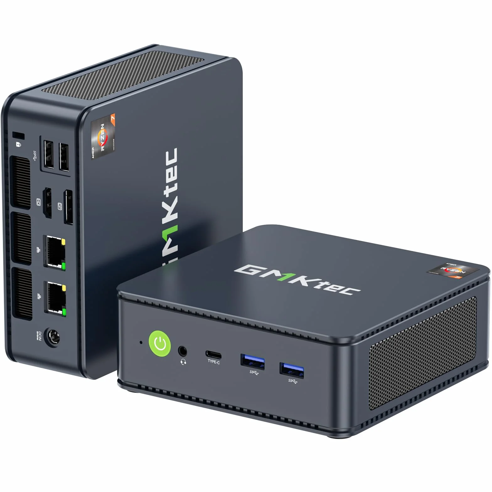 GMKtec Mini PC AMD Ryzen 7 7730U M5 Ultra 16 Go DDR4 512 Go SSD PCIe Double LAN 2.5G WiFi 6 USB-C