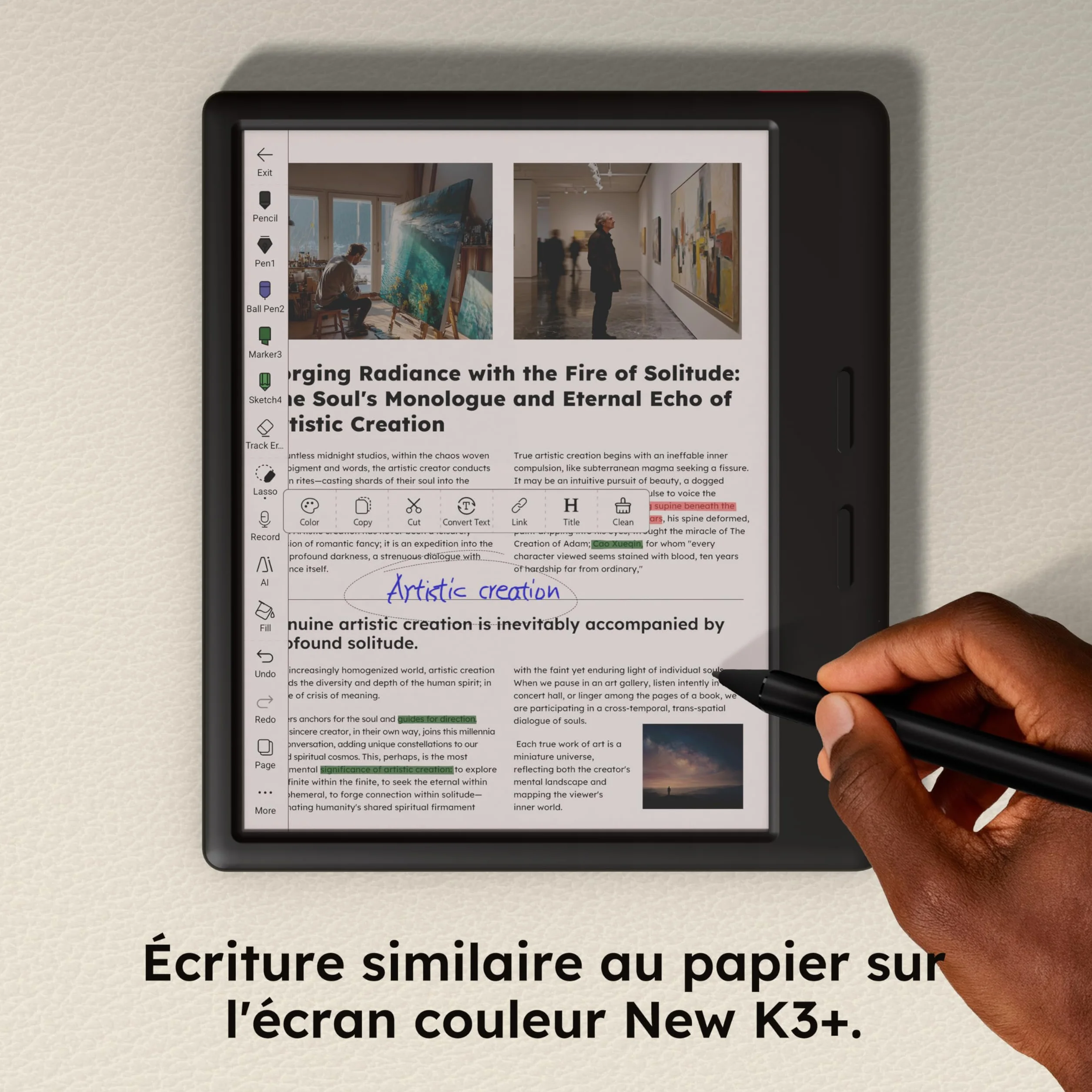 Ocean C 64 Go + 4 Go Lecteur eBook couleur 7" E-Ink avec batterie longue durée