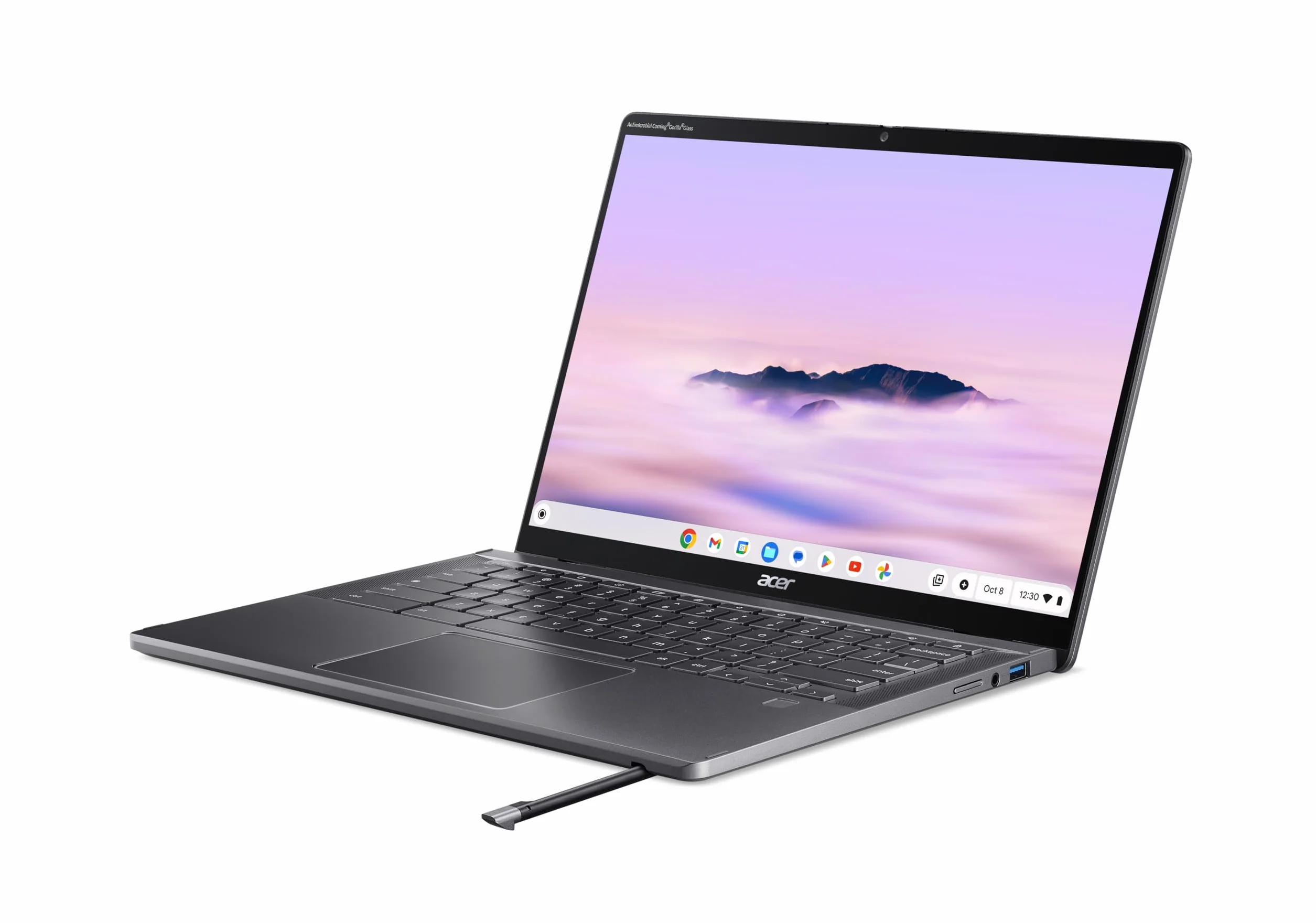 Acer Chromebook Plus Spin 714 14" WUXGA Tactile Convertible Intel Core Ultra 7 155U 16 Go RAM 512 Go SSD Chrome OS Gris Clavier FR AZERTY CP714-1HN