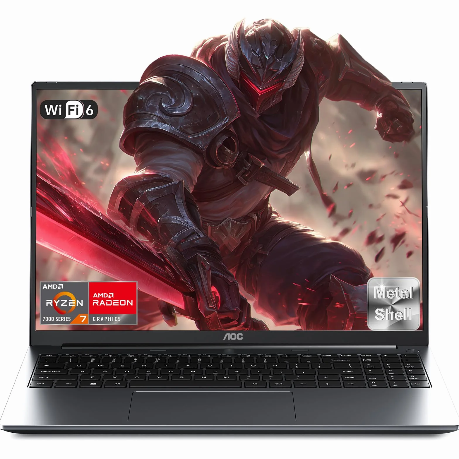 AOC Ordinateur Portable Gaming 16 Pouces AMD Ryzen 7 7735HS 8 Cœurs DDR5 4800MHz 16Go RAM 512Go SSD WiFi 6 BT5.2