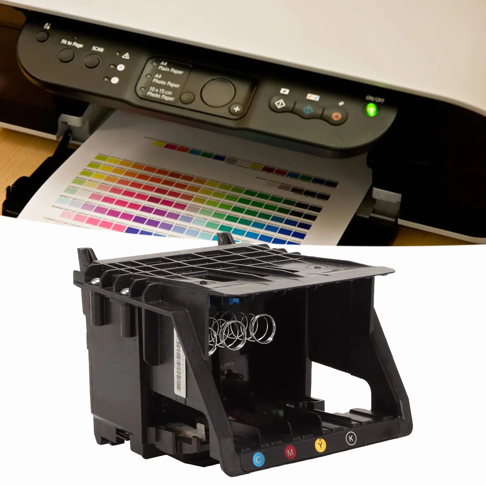 Cuifati Tête d'impression pour HP 7740 7730 7720 8720 8730 8740 8210, Métal ABS Durable