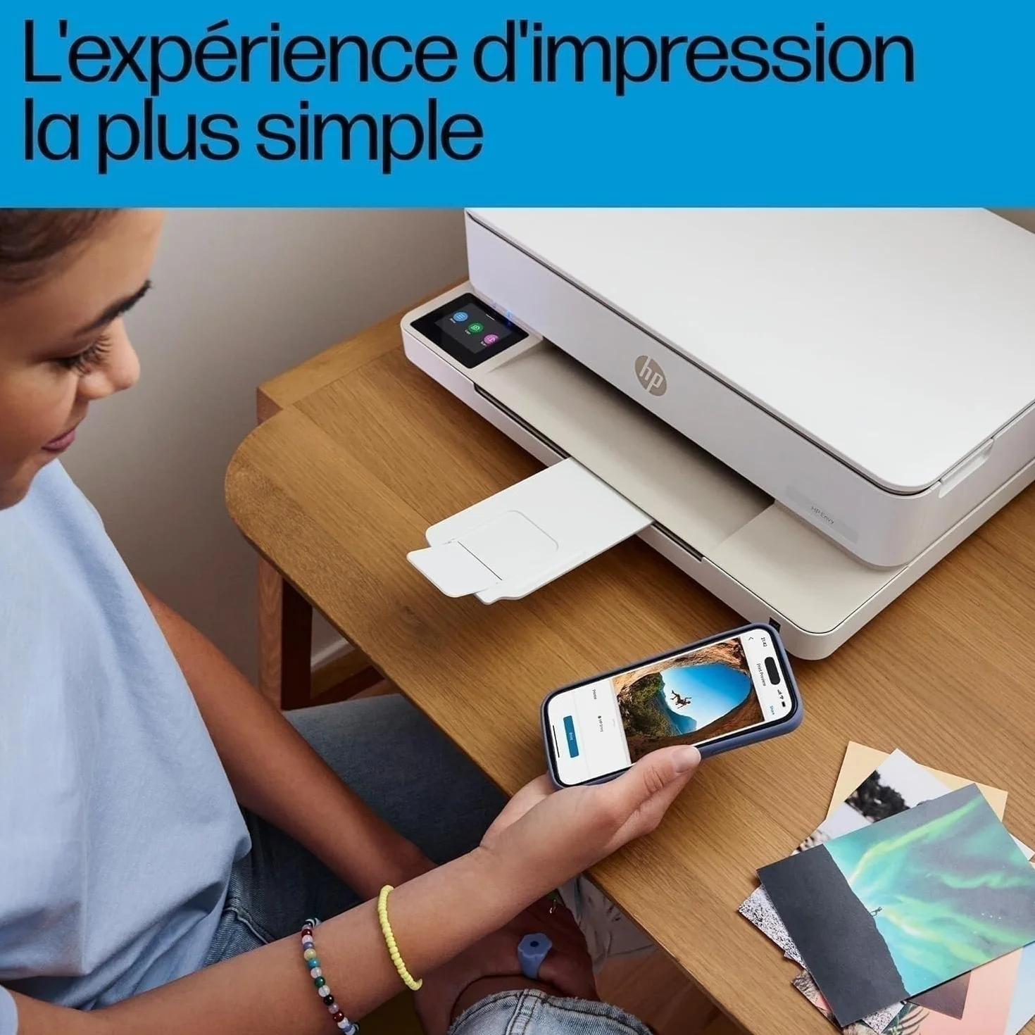 HP Envy 6120e Imprimante Multifonction Jet d'encre A4 Couleur Recto Verso Automatique Wi-Fi