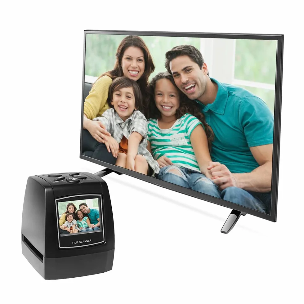 Scanner de Films et Diapositives avec écran LCD 2,4 Pouces pour Négatifs JPEG