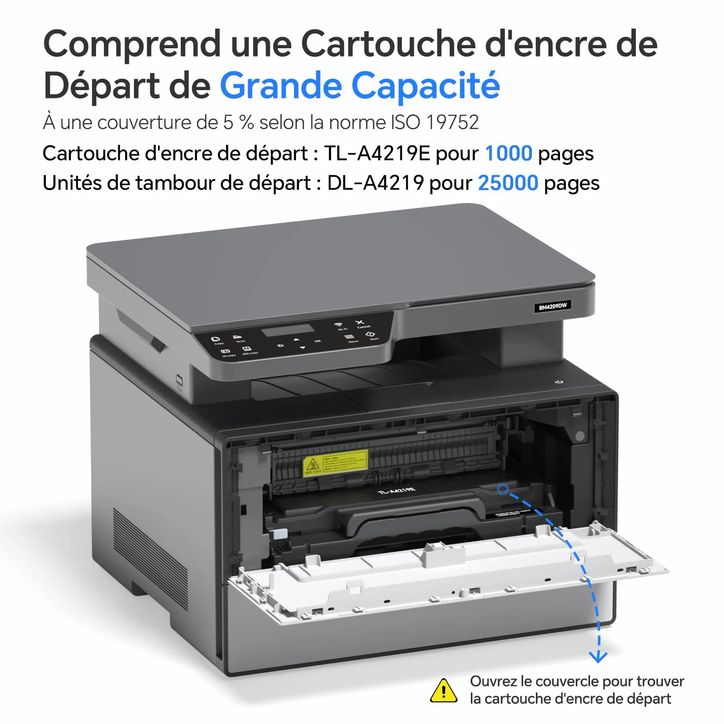 PANTUM BM4209DW Imprimante Laser Multifonction Noir et Blanc Recto-Verso Automatique USB Wi-Fi Airprint Mopria