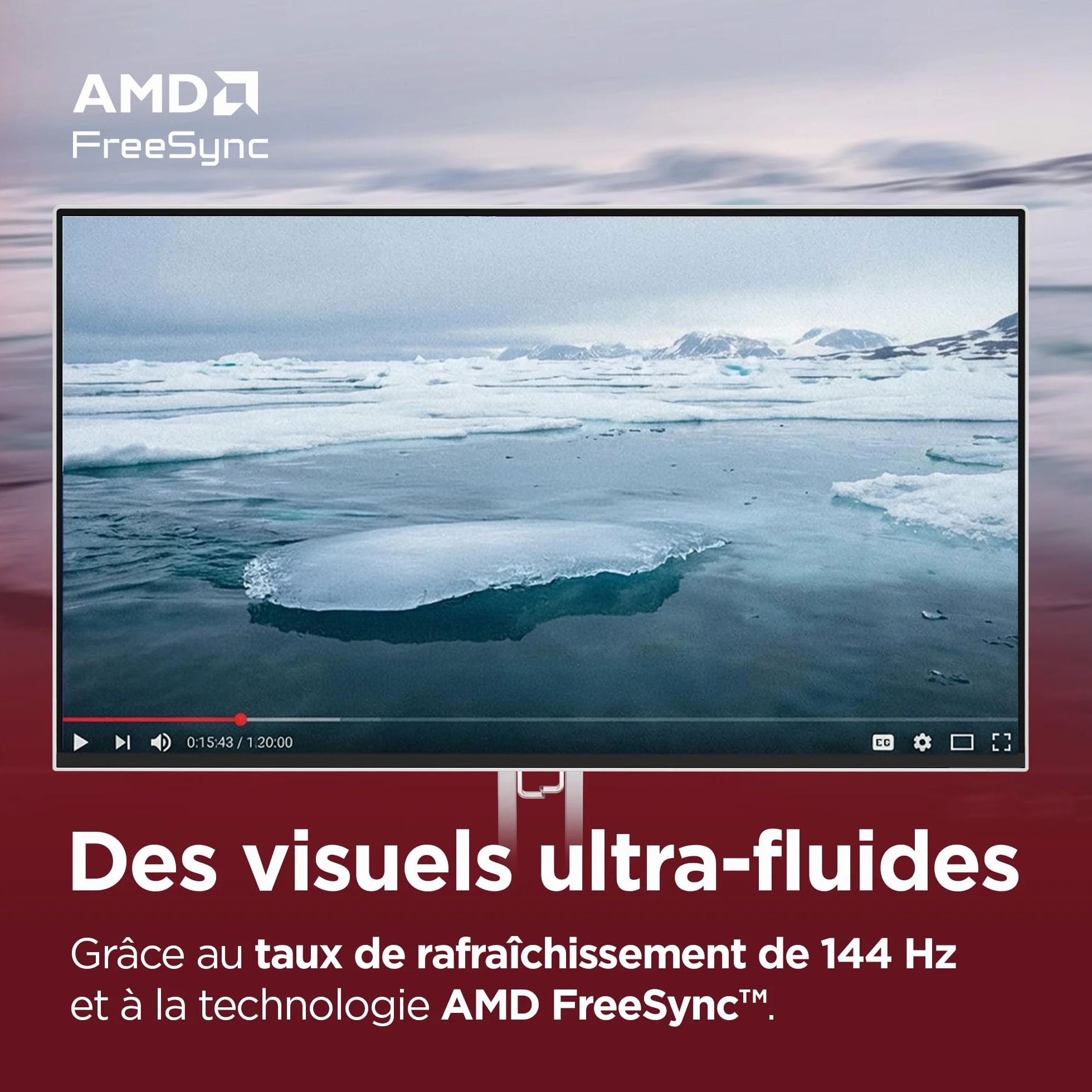 Lenovo L24-4C Écran 23.8'' FHD IPS 144 Hz 1 ms VGA HDMI Gris