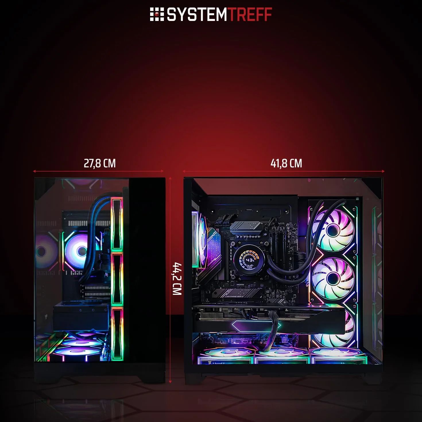SYSTEMTREFF PC Gamer AMD Ryzen 7 9800X3D 8x5.2GHz Nvidia RTX 5080 16Go 1To M.2 NVMe 32Go DDR5 RAM Windows 11 Ordinateur de Bureau