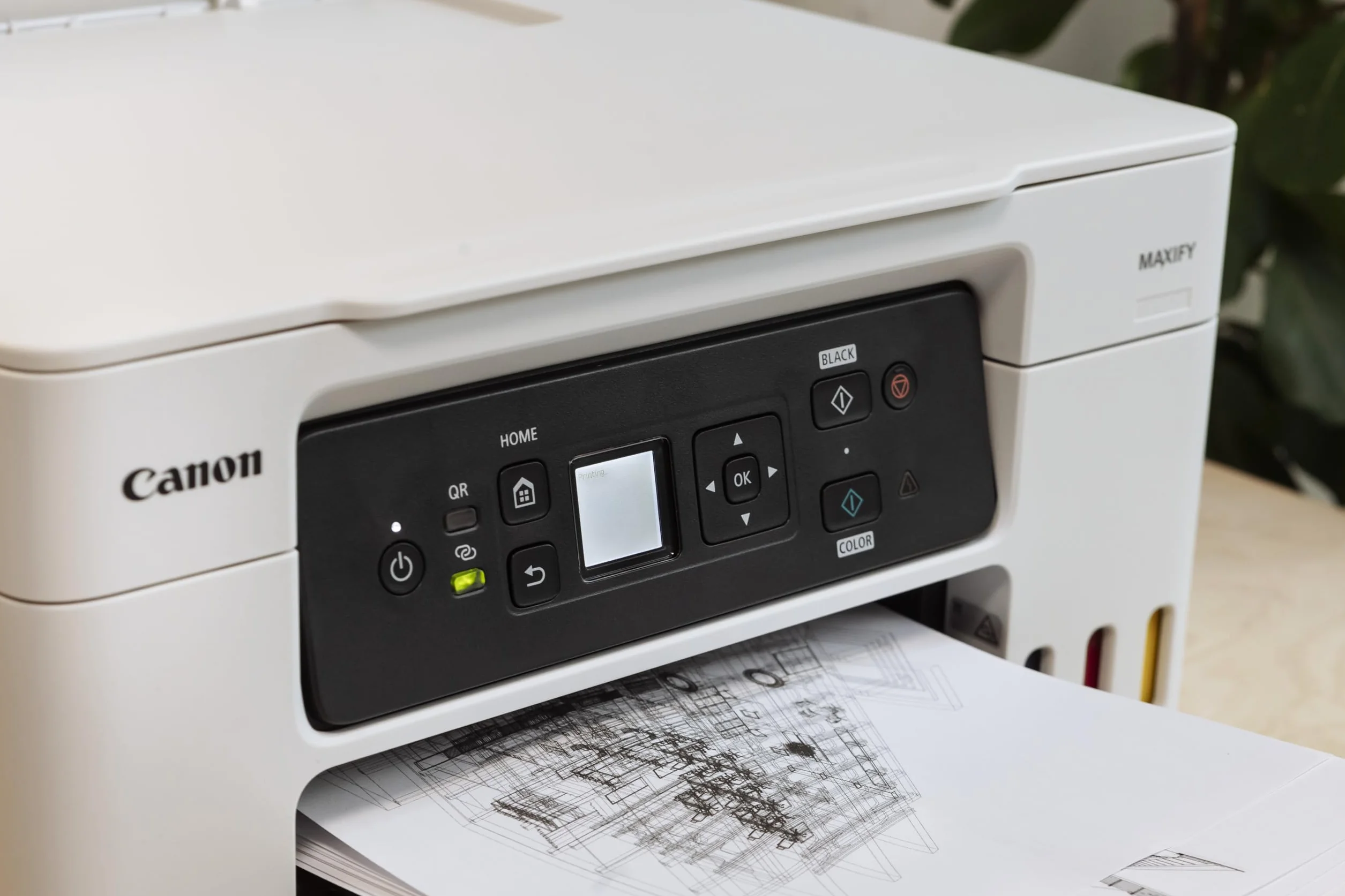 Canon MAXIFY GX3050 imprimante 3-en-1 bureautique jet d'encre réservoir rechargeable blanc