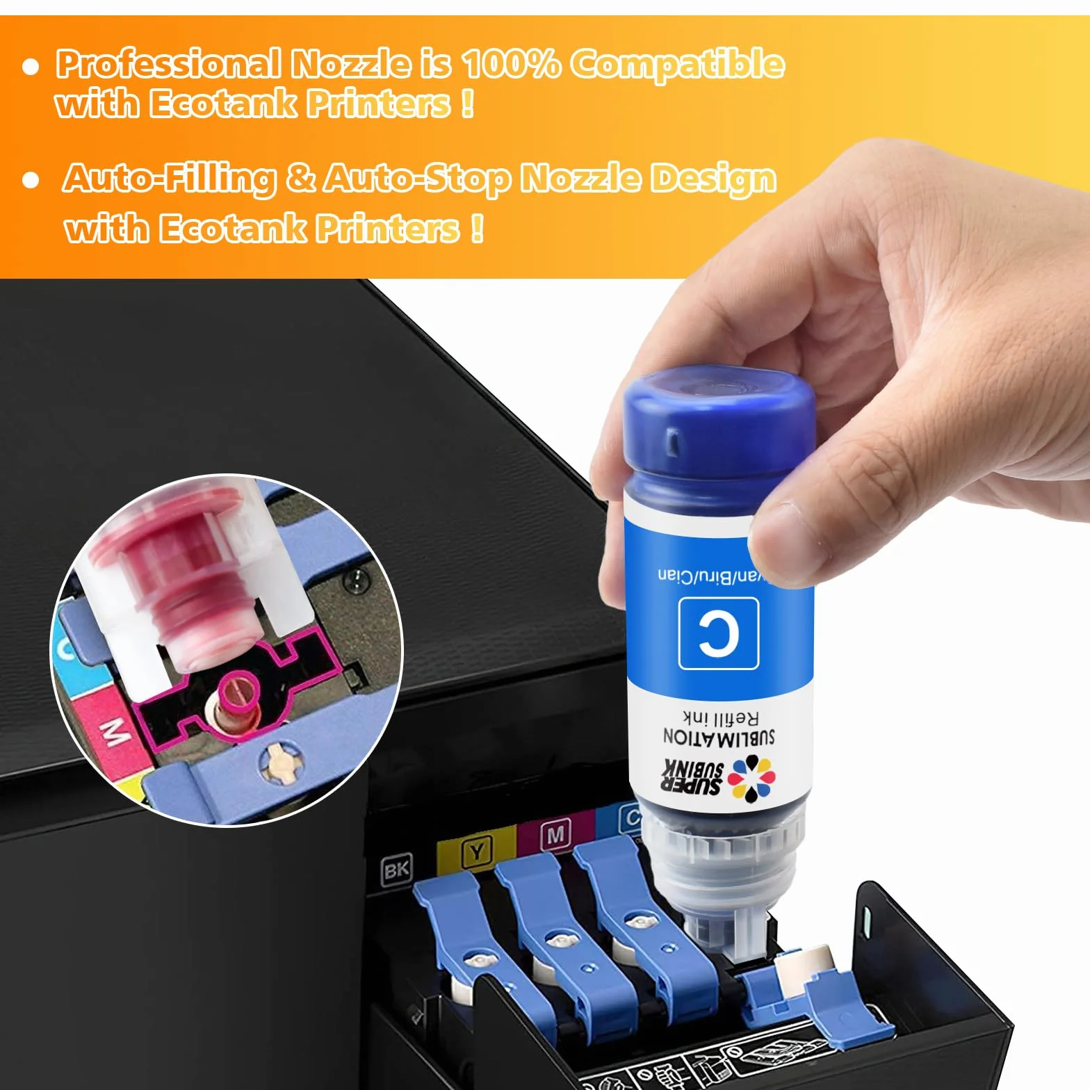 Sublimation Ink for Epson 2800 ET2850 ET2720 ET2760 ET4800 ET15000 Heat Press Transfer Ink