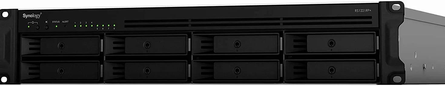 Synology RackStation RS1221RP+ Serveur de Stockage NAS Rack 2U Ethernet LAN Noir V1500B