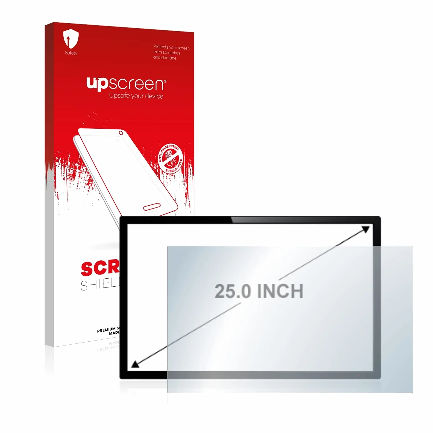 upscreen Protection d’écran tactile PC 25 pouces (63.5 cm) 538x337 mm 16:10 Transparent Anti-Trace