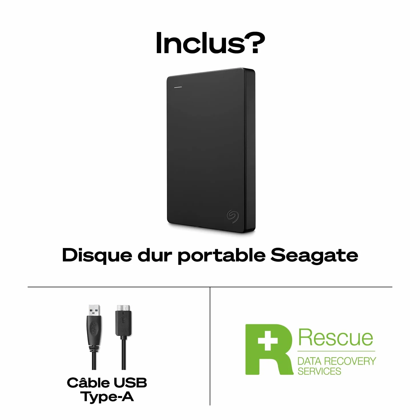 Seagate Portable 2 To USB 3.0 Disque dur externe pour Mac PC