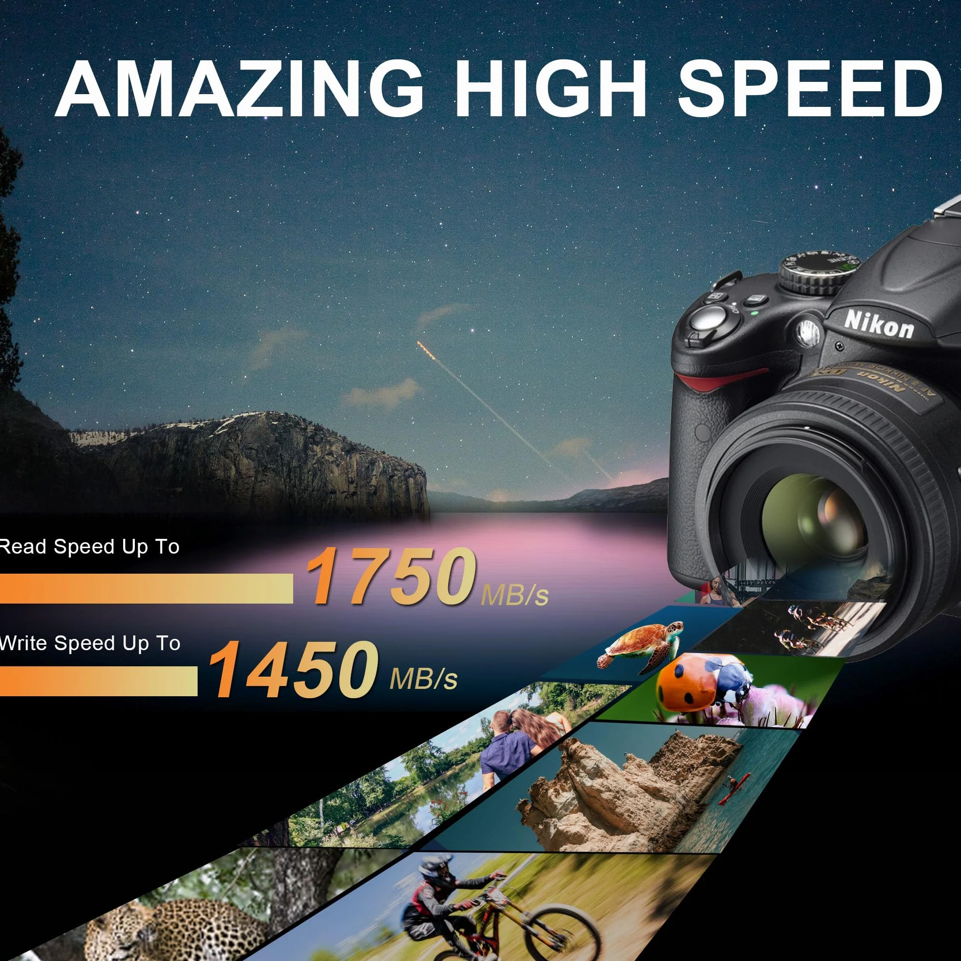 Carte Mémoire CFexpress Type B 256Go 1750 Mo/s Lecture 8K 4K RAW