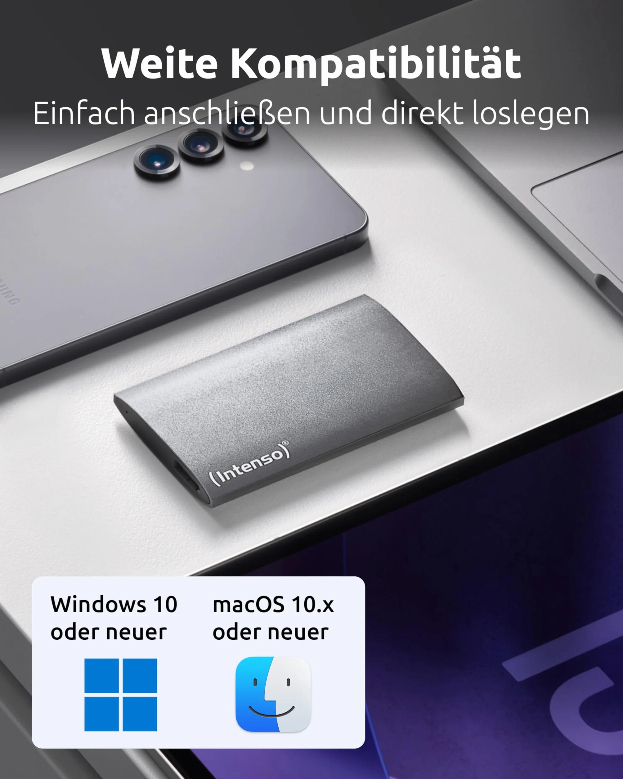 Intenso Disque SSD Externe Premium 512 Go USB 3.0 Anthracite