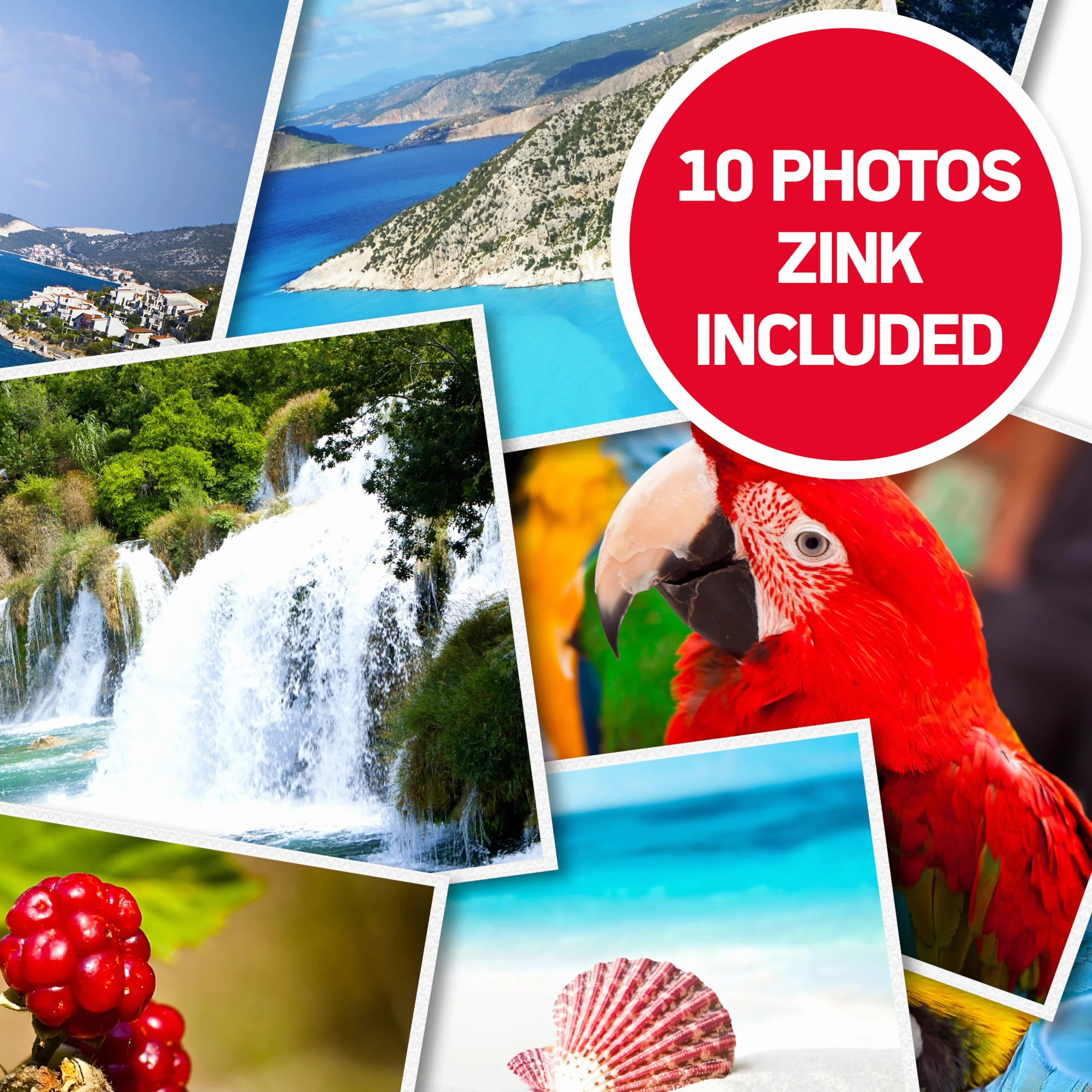 AgfaPhoto Mini P.2 Imprimante Portable Zink Photos Instantanées 5x7,6 cm Bluetooth Blanc