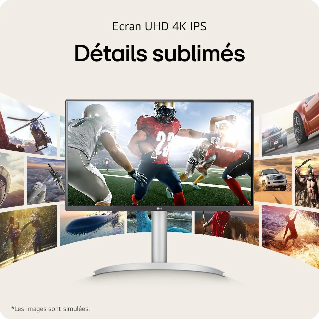 LG Ultrafine 27UP850K-W Ecran PC 4K 27" IPS UHD 3840x2160 5ms GtG 60Hz DisplayHDR 400 DCI-P3 95%