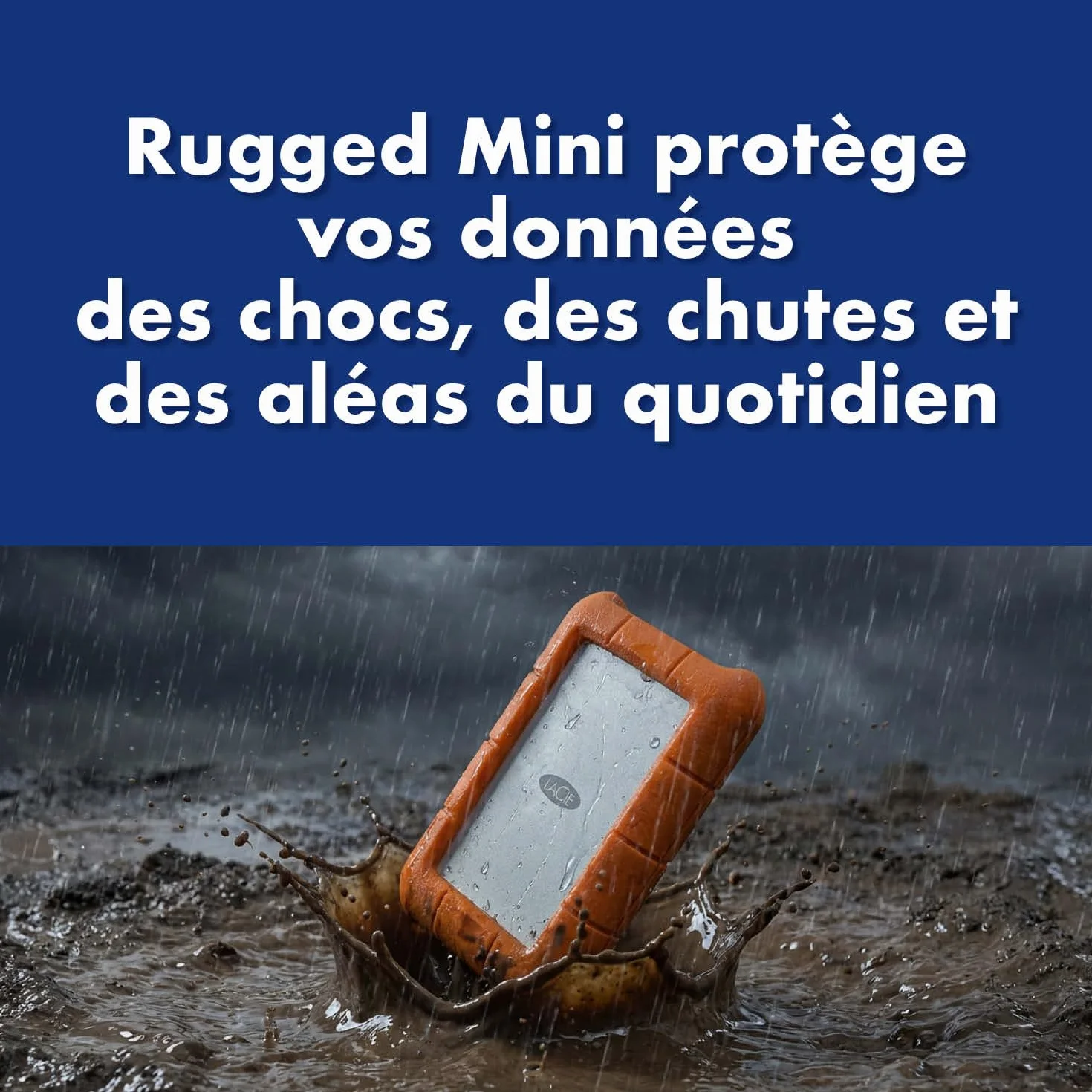 LaCie Rugged Mini 1To Portable 2.5" Disque Dur Externe pour PC Mac iPad iPhone