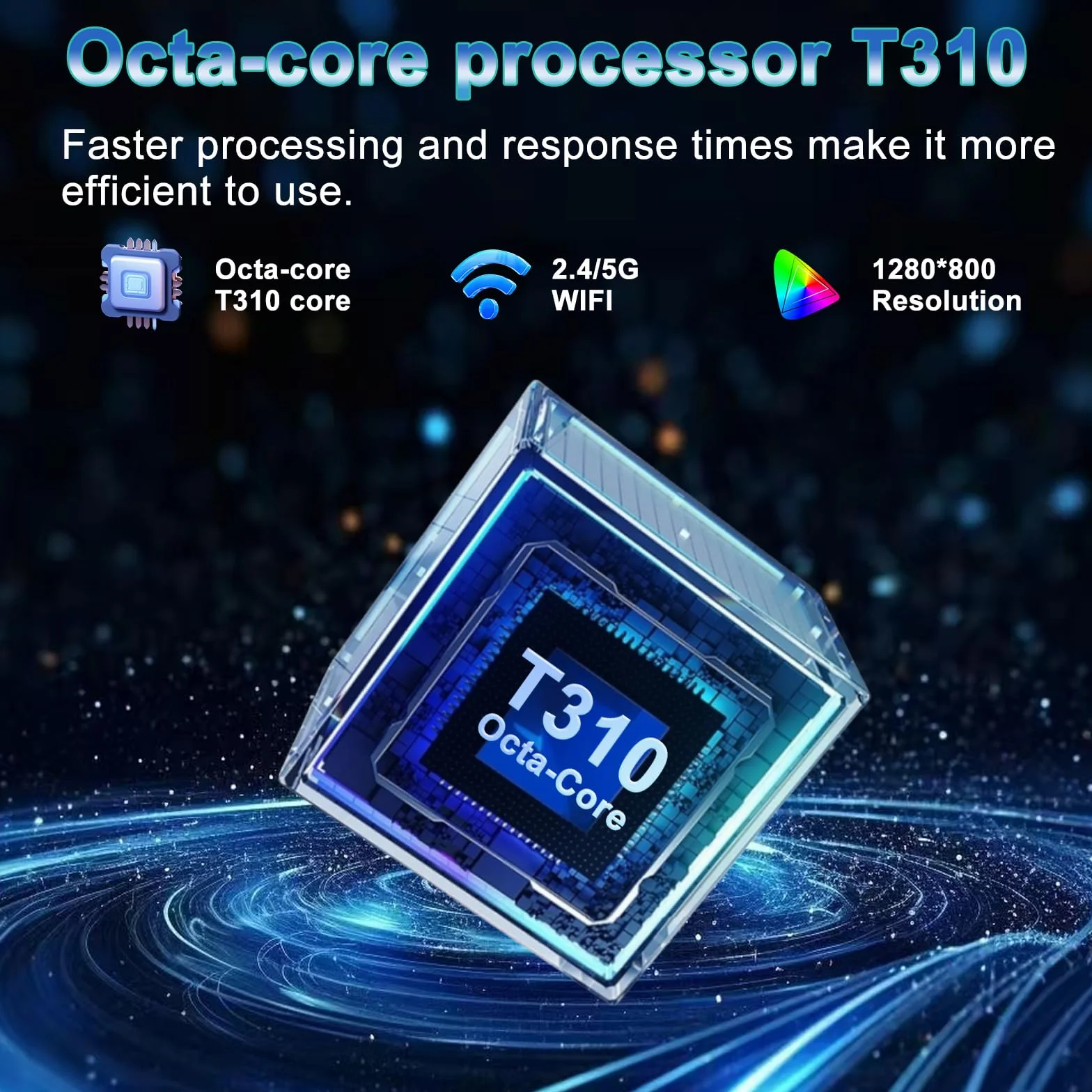 Tablette 10 Pouces Android 15 30 Go RAM 2 To ROM Expansion Widevine L1 5G Wi-Fi Gemeni AI 8 Cœurs GPS FHD Tactile Clavier Souris Noir