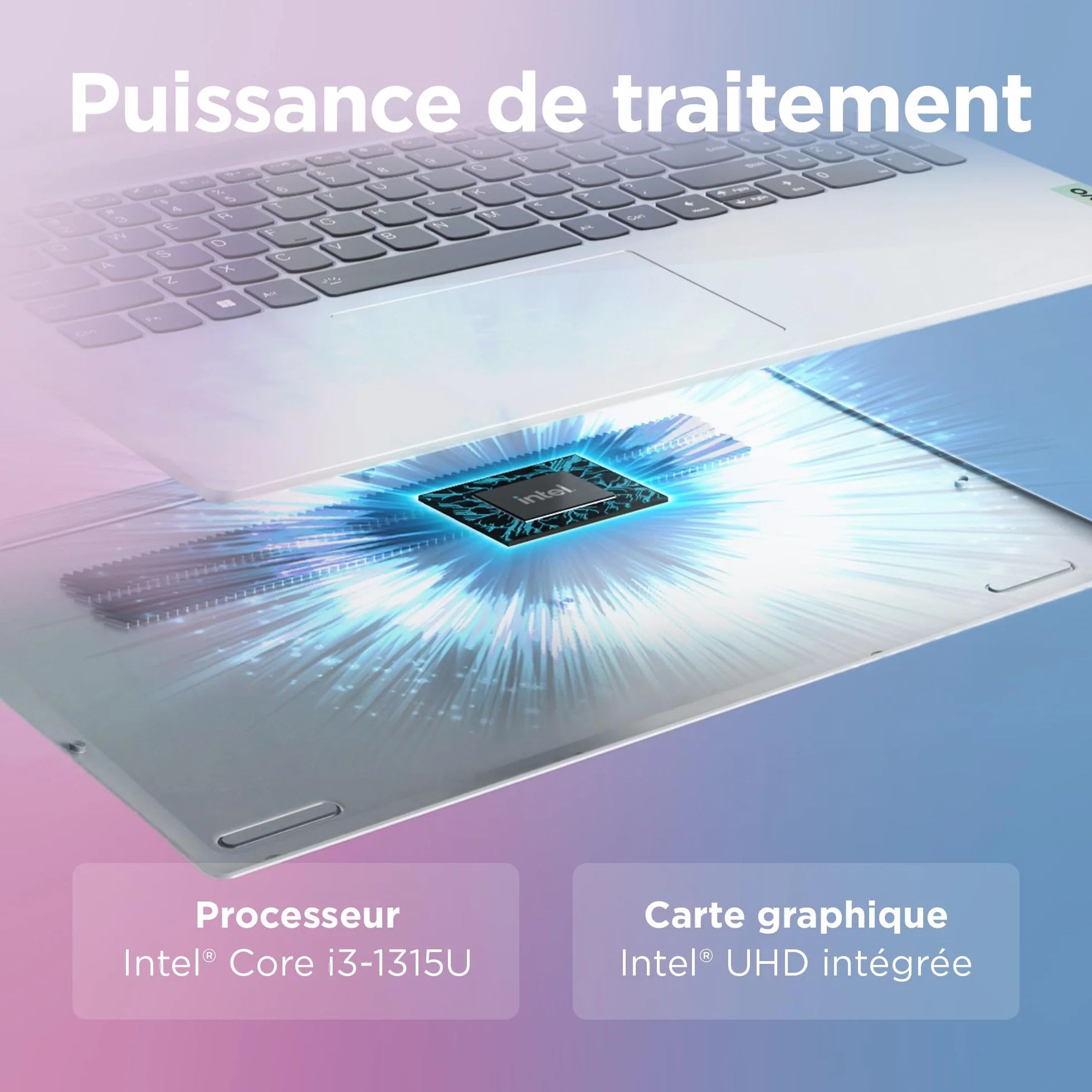 Lenovo IdeaPad Slim 3 15IRU8 Ordinateur Portable 15.6" FHD Intel Core i3-1315U RAM 8Go SSD 512Go Windows 11 Home Clavier AZERTY Français Gris