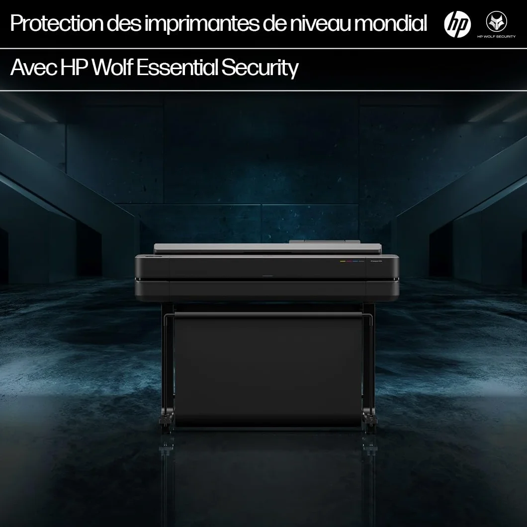 HP DesignJet T630 36 91cm Imprimante Grand Format Traceur A4-A0 76 Impressions A1/h Wi-Fi Ethernet USB 2400x1200dpi Noir